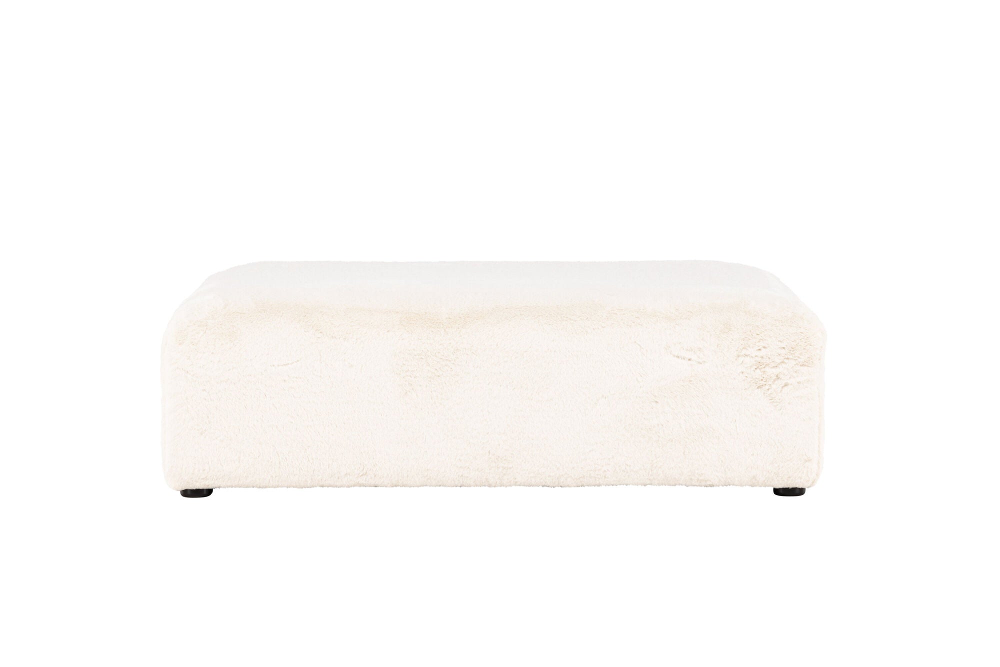 Venture Home Davie Pouf 100*100 - Beige Faux fur /