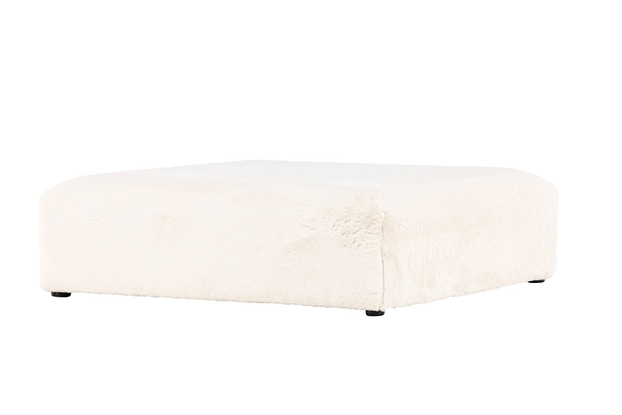 Venture Home Davie Pouf 100*100 - Beige Faux fur /