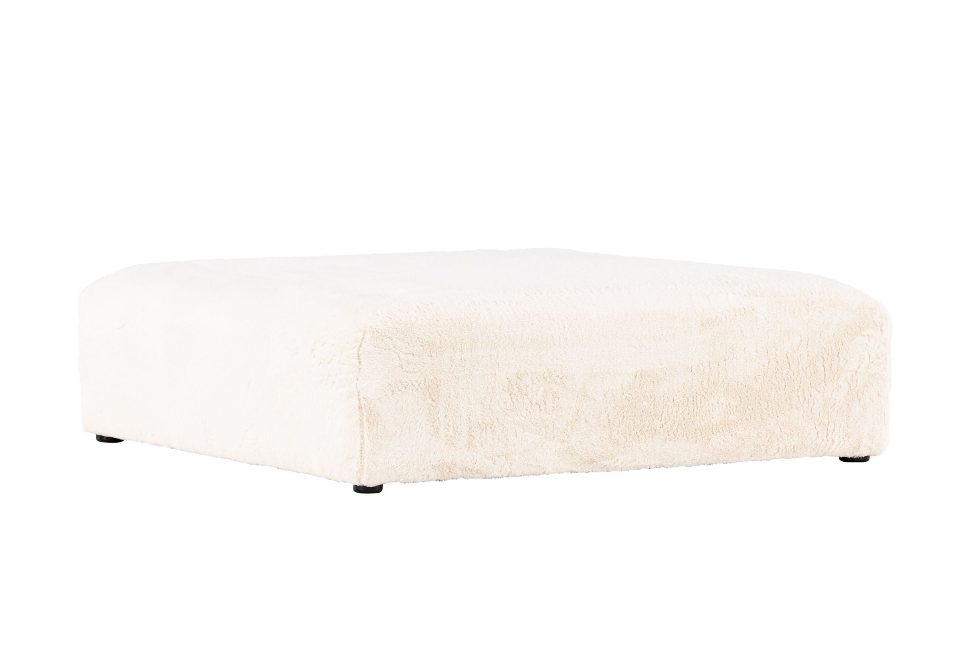 Venture Home Davie Pouf 100*100 - Beige Faux fur /