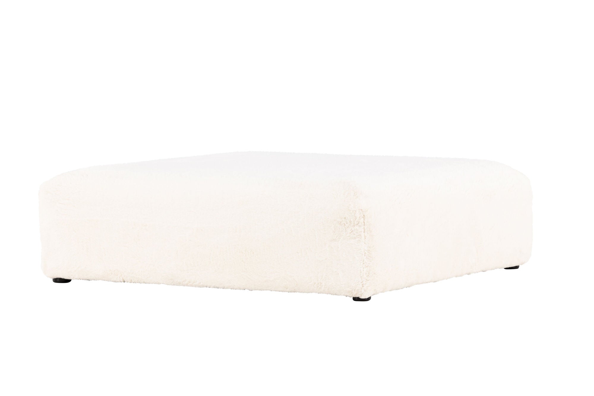 Venture Home Davie Pouf 100*100 - Beige Faux fur /