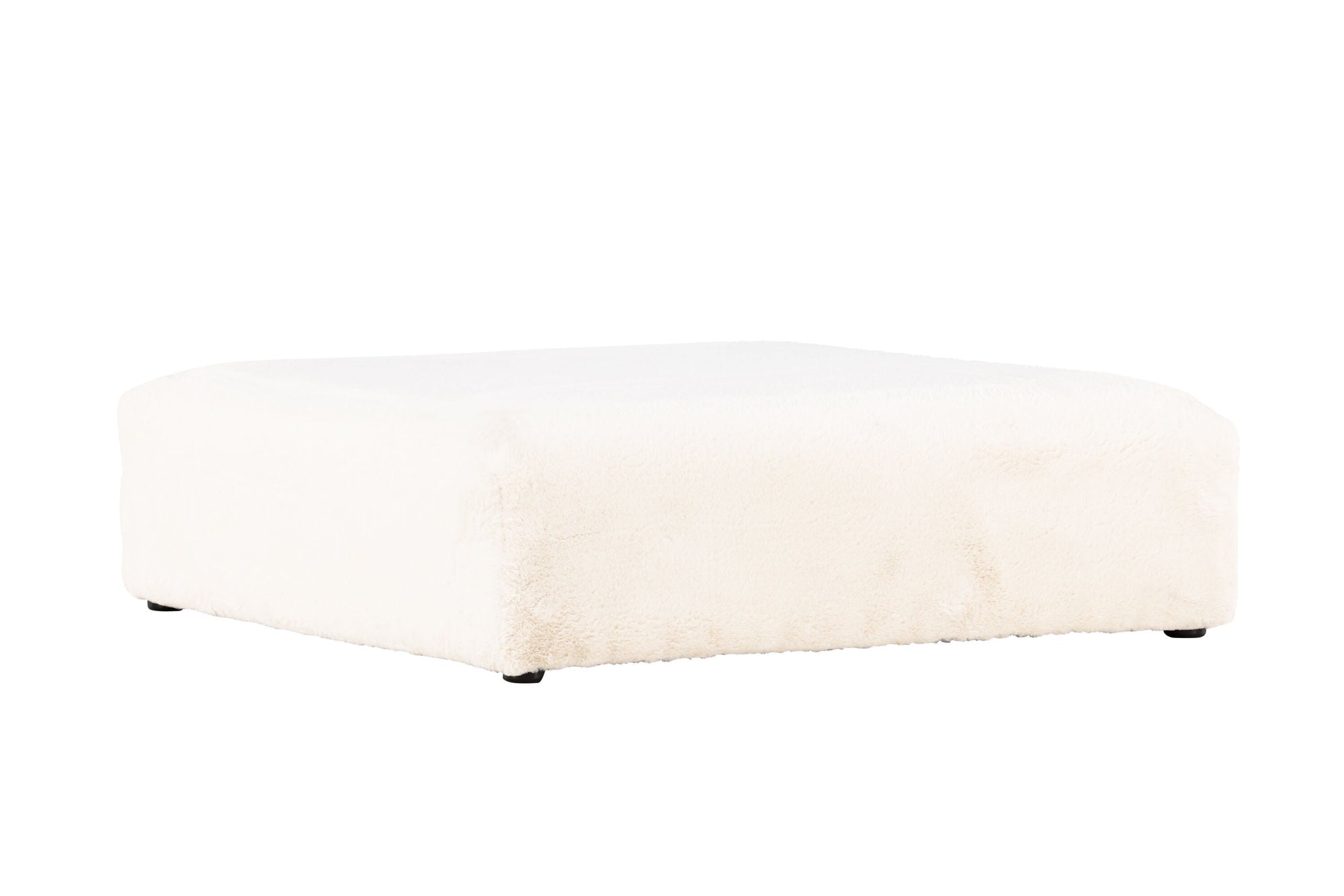 Venture Home Davie Pouf 100*100 - Beige Faux fur /