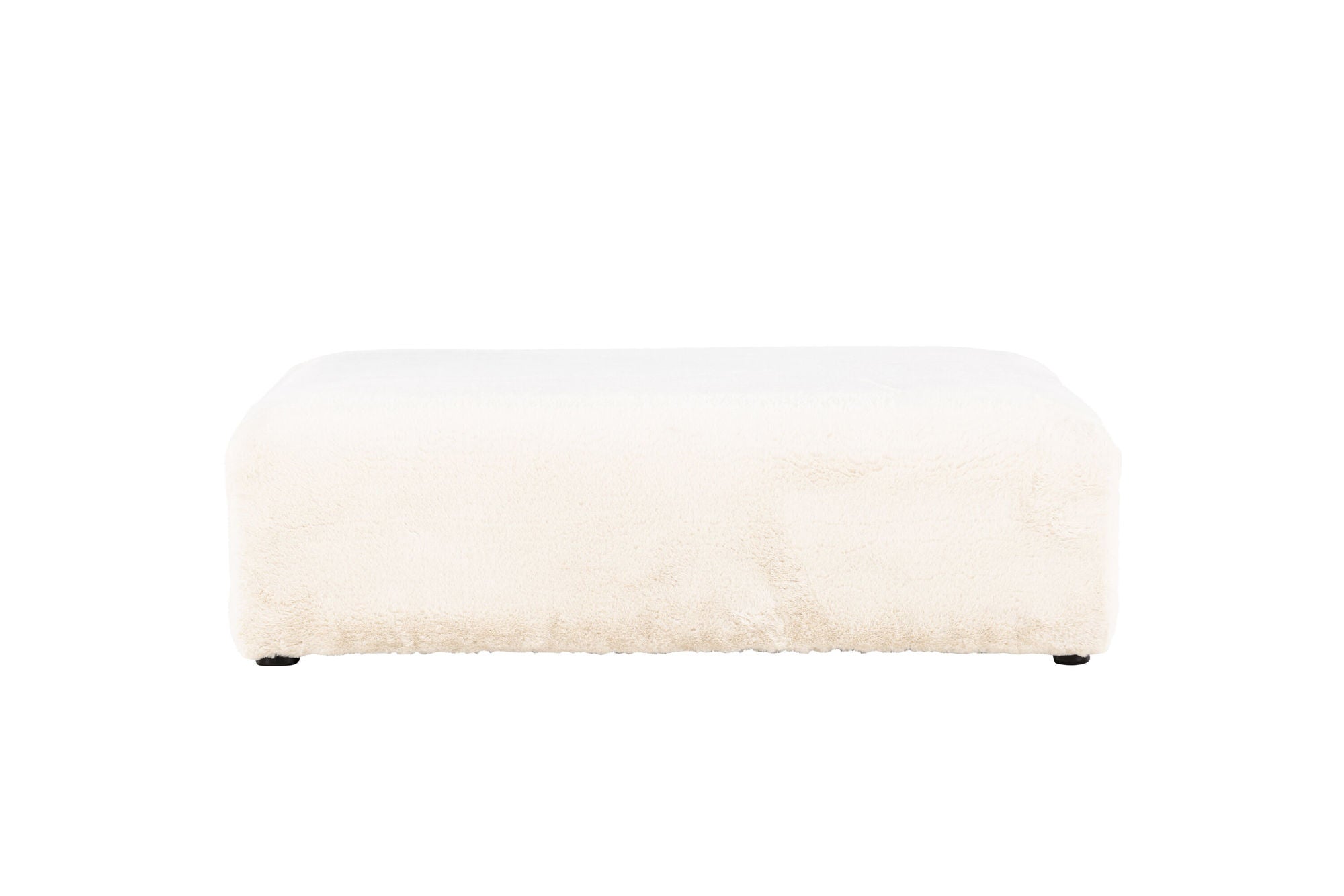 Venture Home Davie Pouf 100*100 - Beige Faux fur /