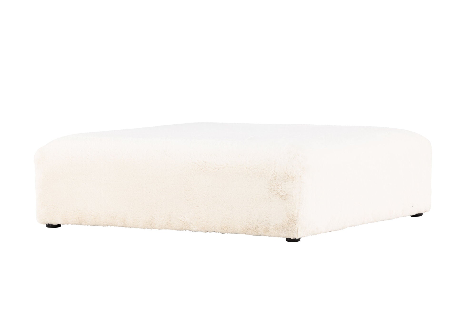 Venture Home Davie Pouf 100*100 - Beige Faux fur /