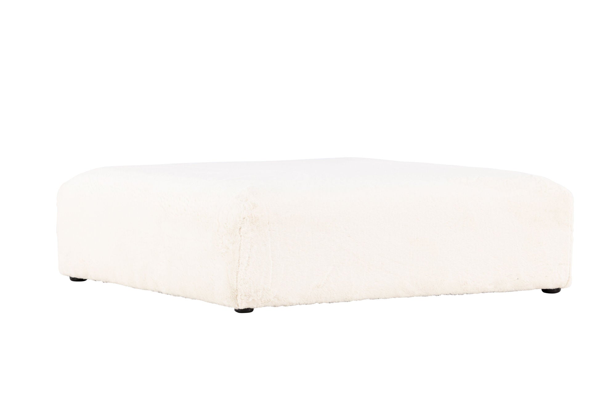 Venture Home Davie Pouf 100*100 - Beige Faux fur /