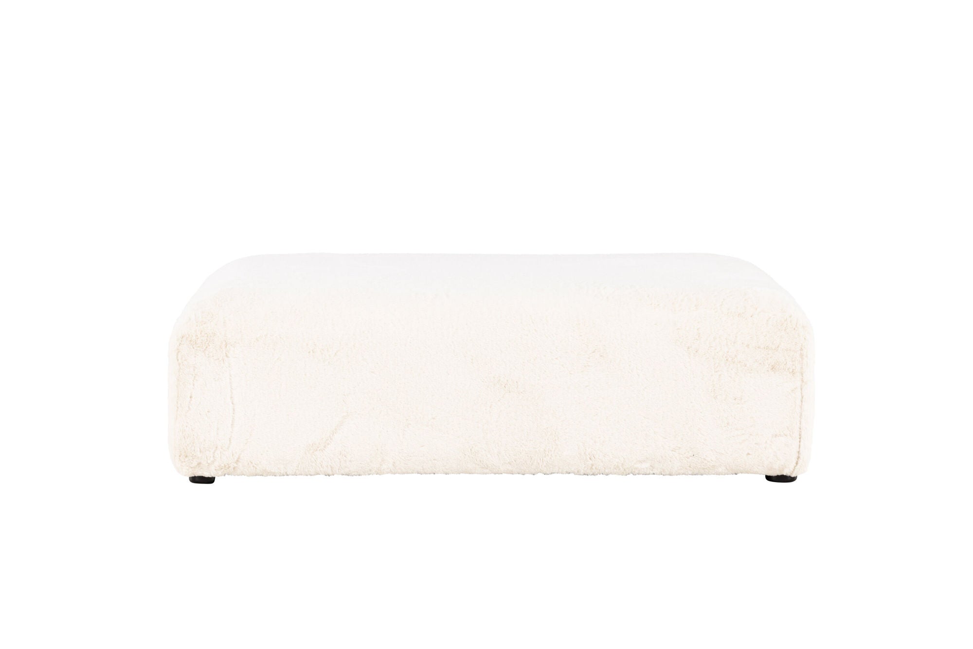 Venture Home Davie Pouf 100*100 - Beige Faux fur /
