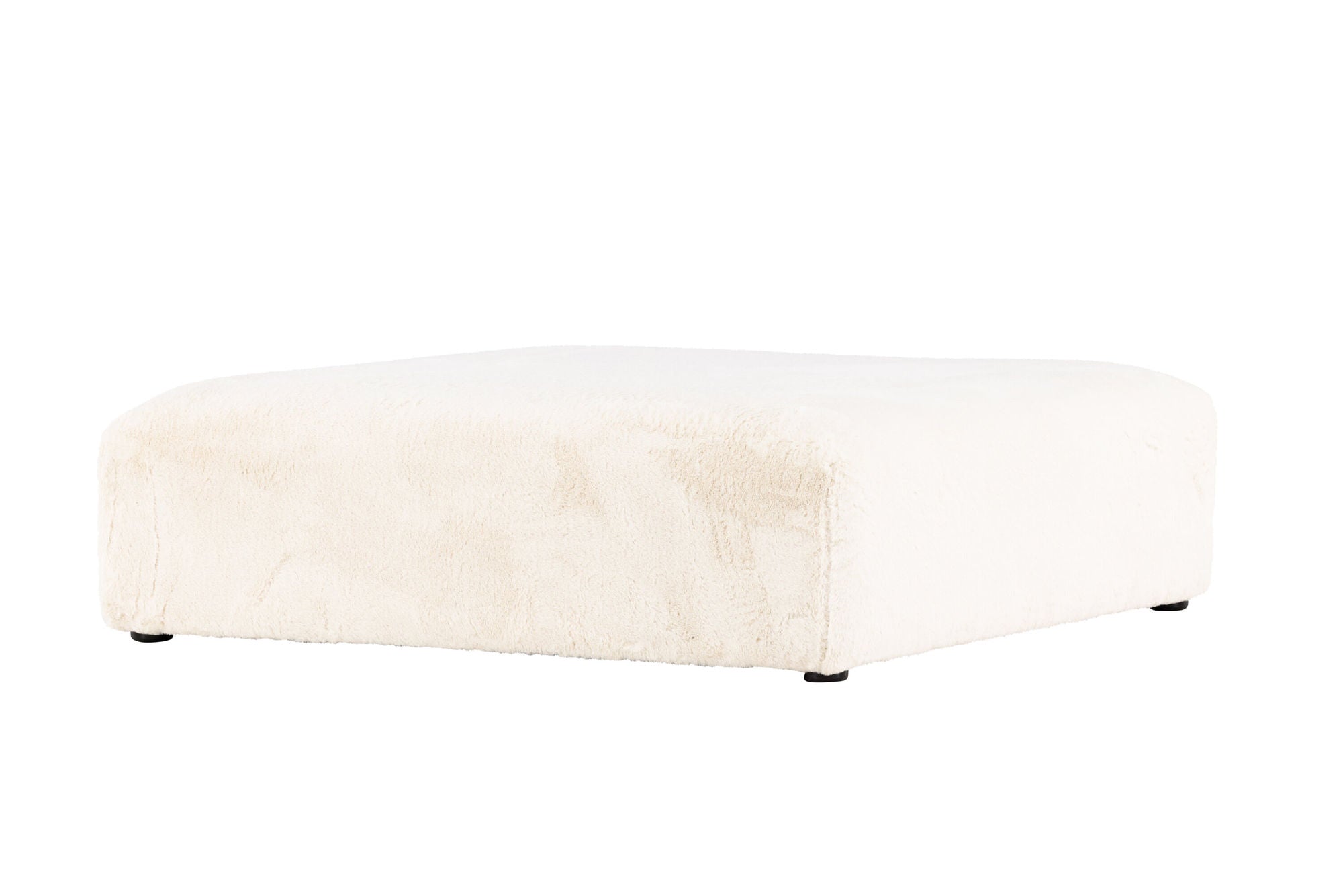 Venture Home Davie Pouf 100*100 - Beige Faux fur /