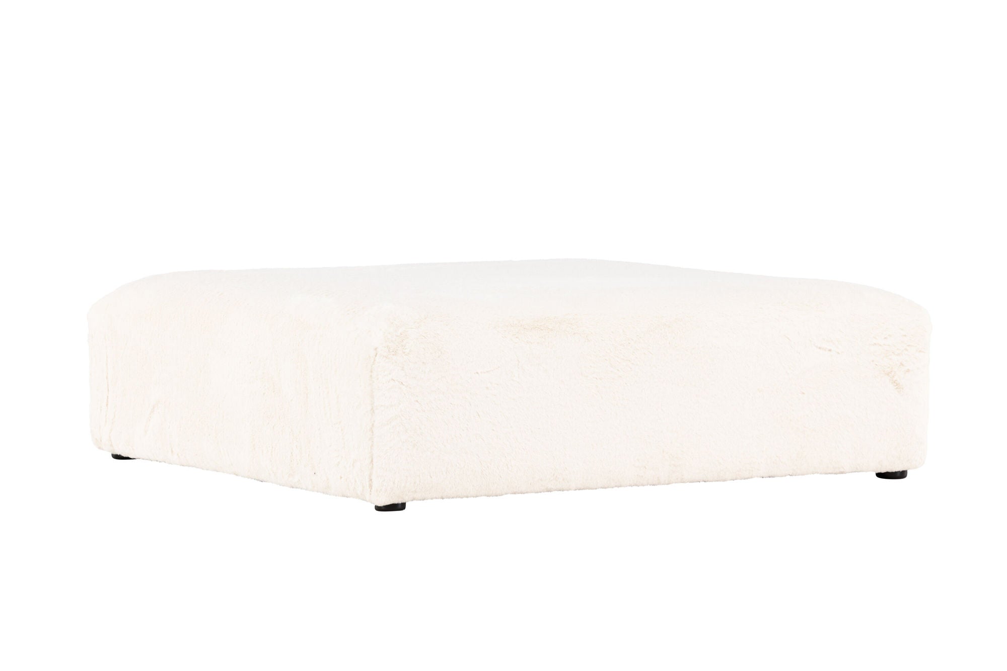Venture Home Davie Pouf 100*100 - Beige Faux fur /