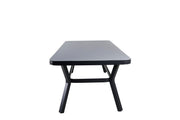 Venture Home Virya spisebord - Black Alu / Grey Glass - big bord