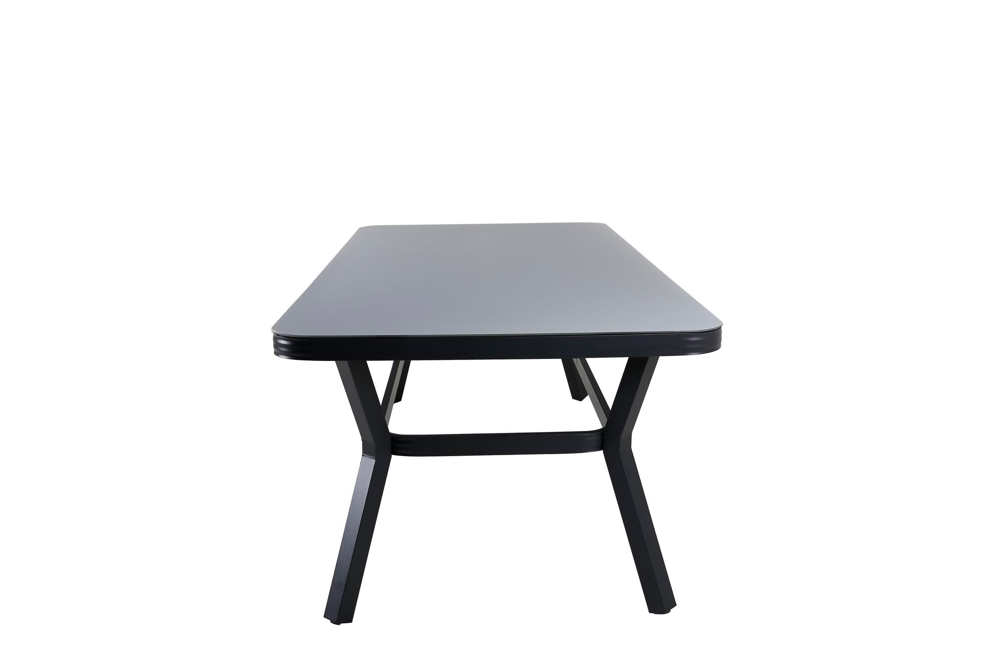 Venture Home Virya spisebord - Black Alu / Grey Glass - big bord