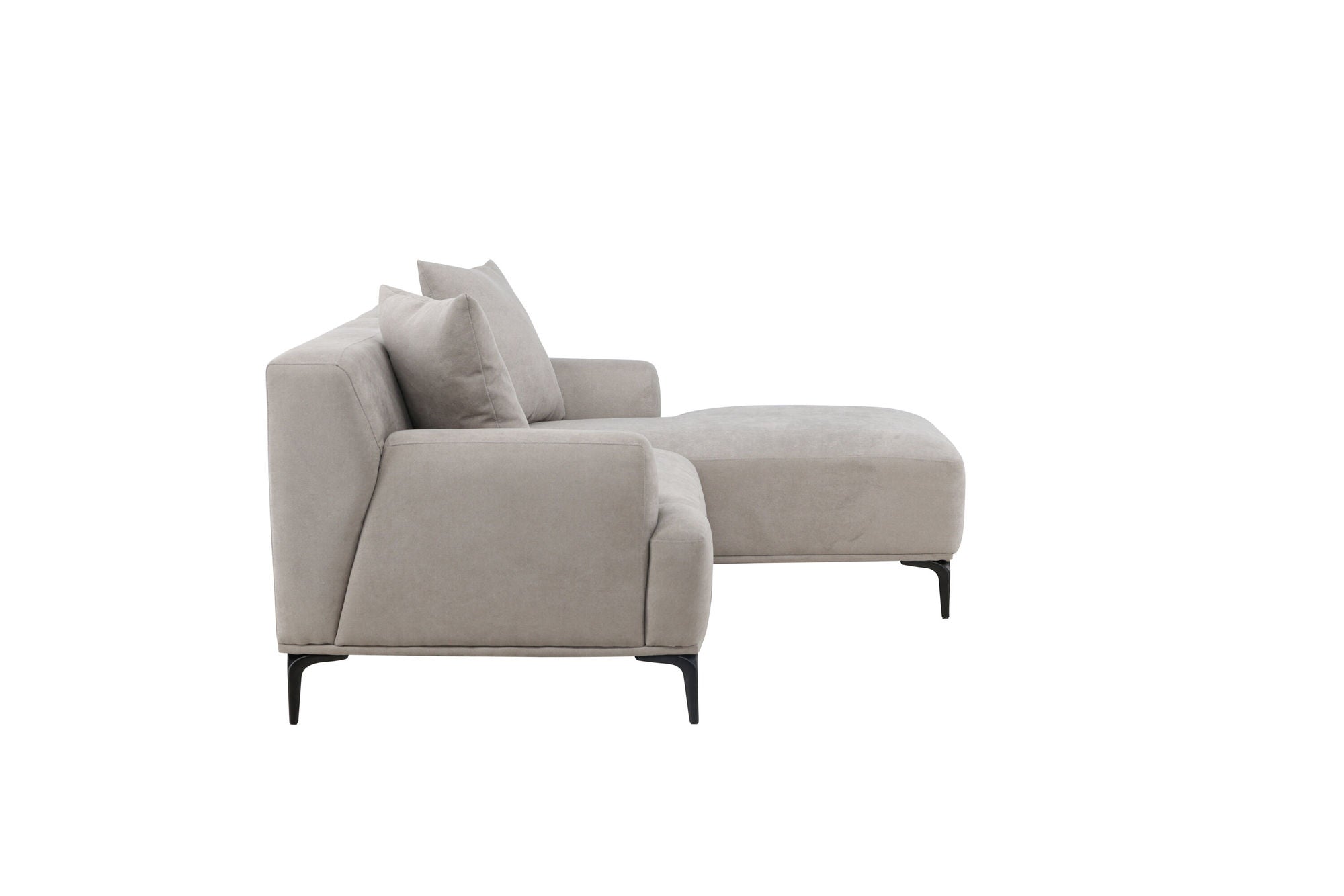 Venture Home Viskan Sofa - Matte black / Light grey Fabric