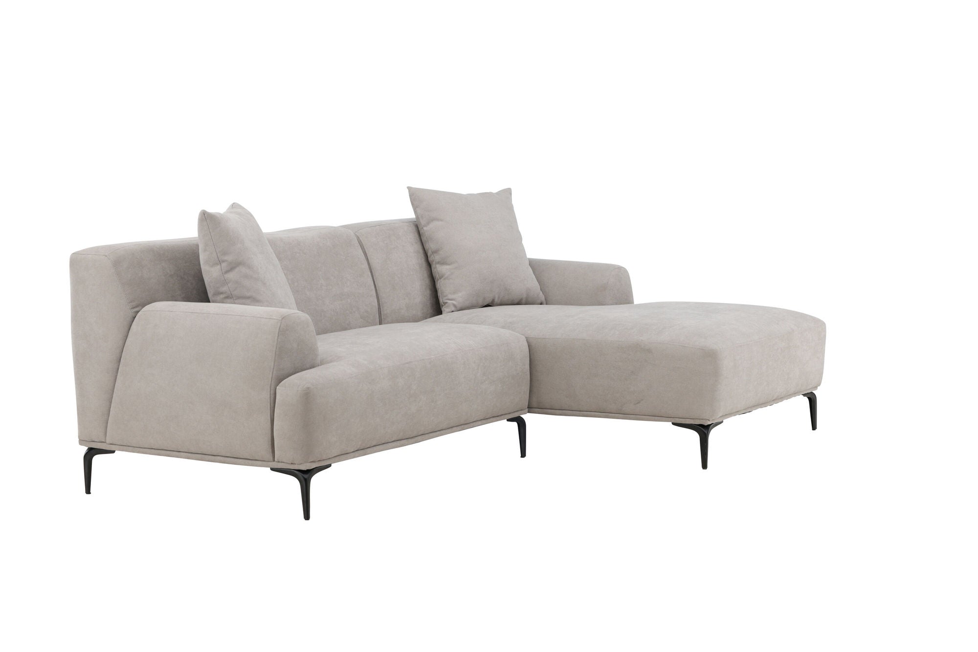 Venture Home Viskan Sofa - Matte black / Light grey Fabric
