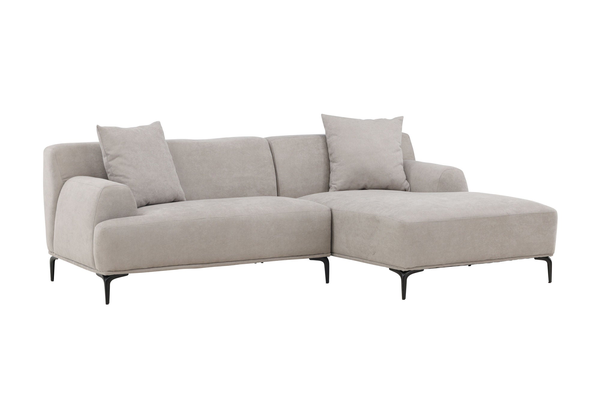Venture Home Viskan Sofa - Matte black / Light grey Fabric