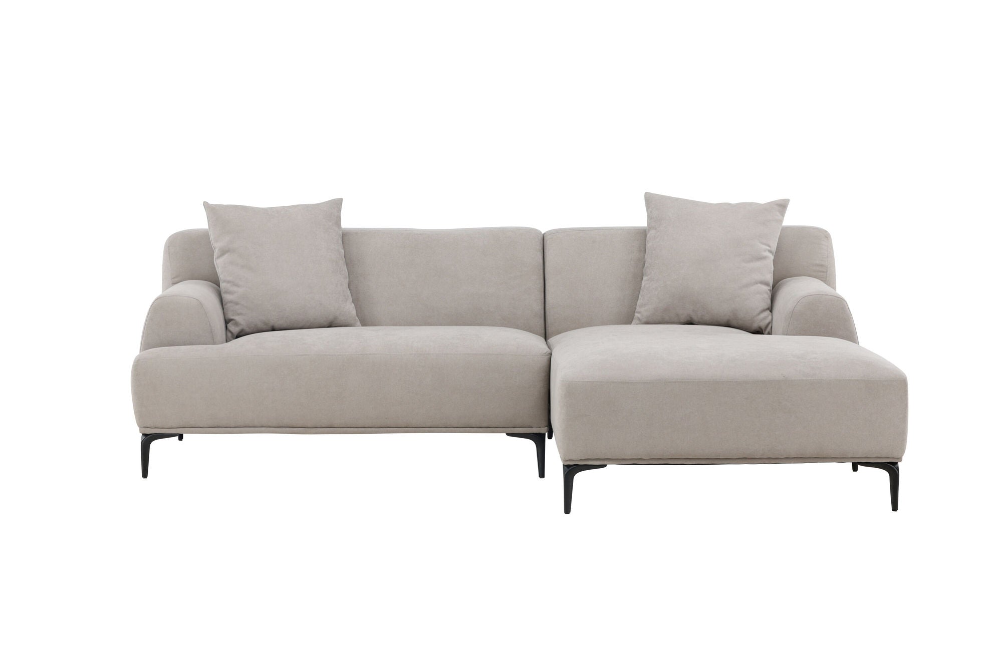 Venture Home Viskan Sofa - Matte black / Light grey Fabric