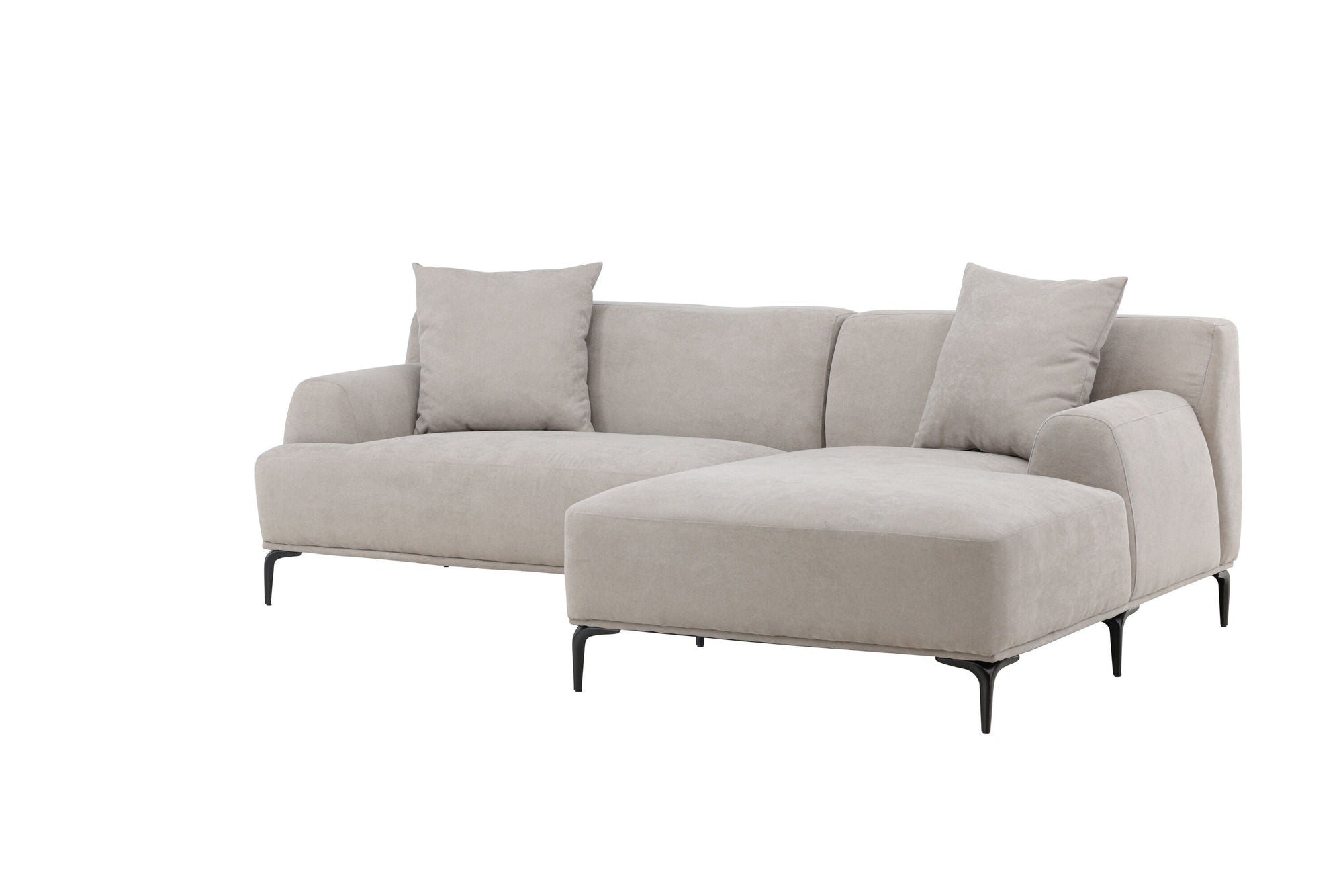 Venture Home Viskan Sofa - Matte black / Light grey Fabric
