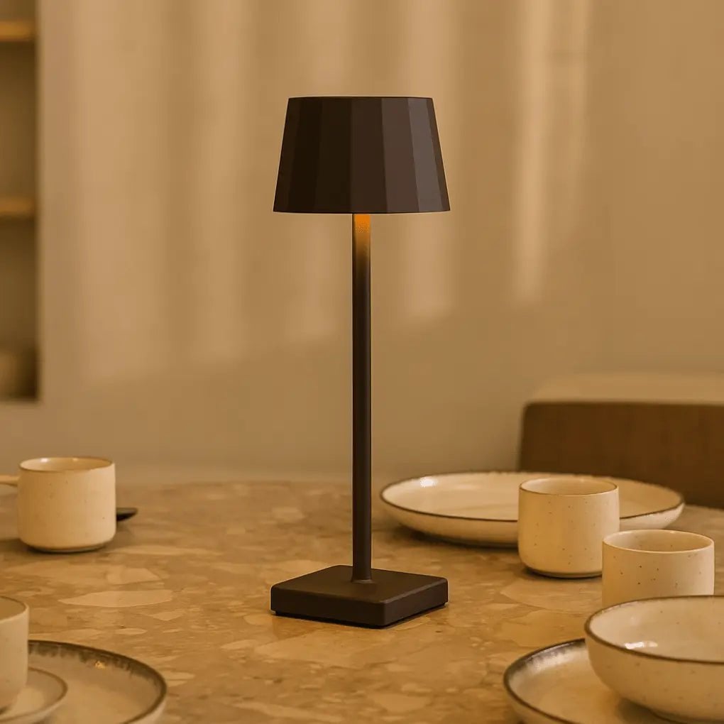 William Mocha Brown genopladelig bordlampe