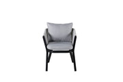 Venture Home Virya Spisebordsstol 2-pack - BLACK Alu / Grey cushion