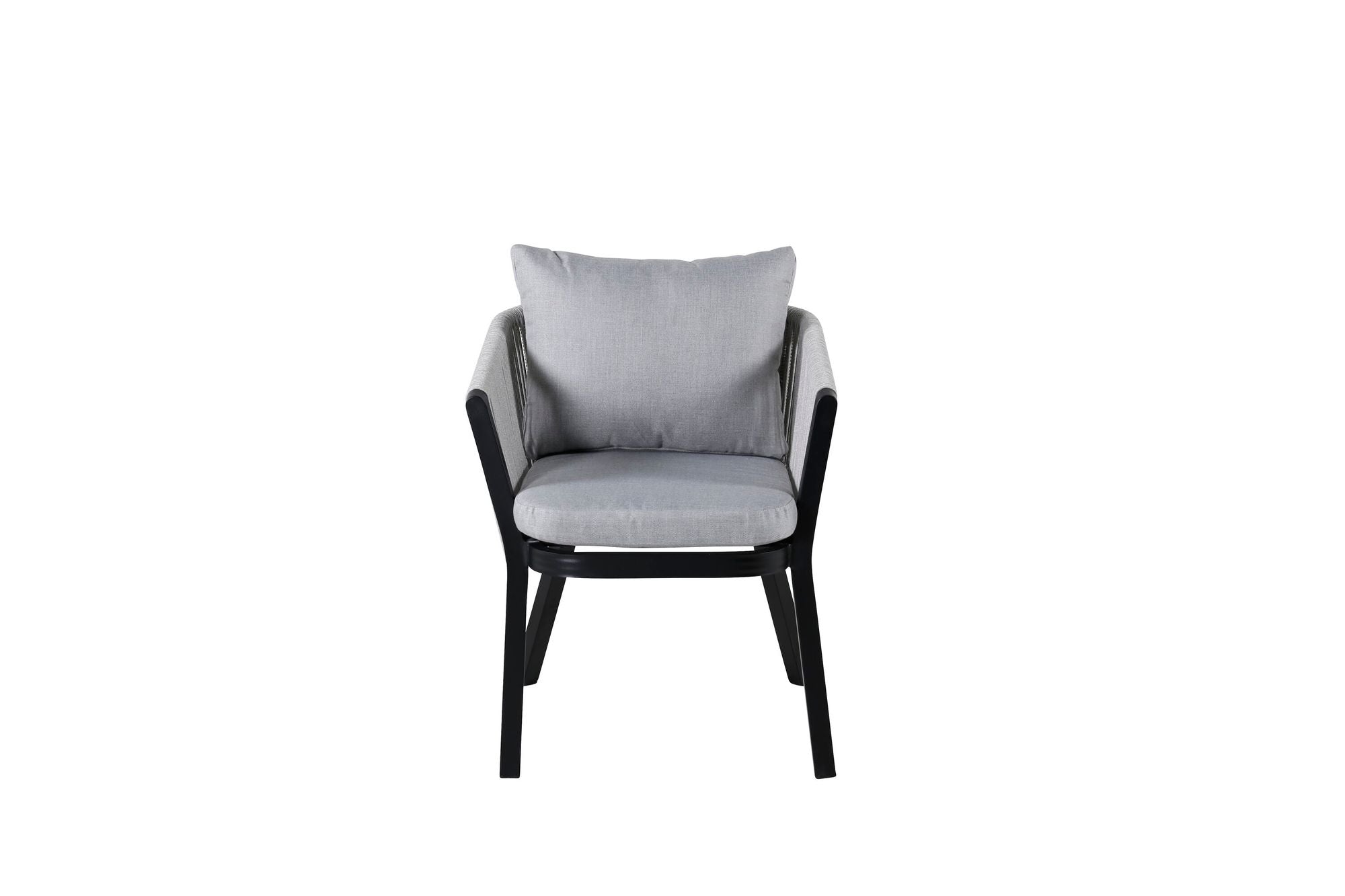 Venture Home Virya Spisebordsstol 2-pack - BLACK Alu / Grey cushion