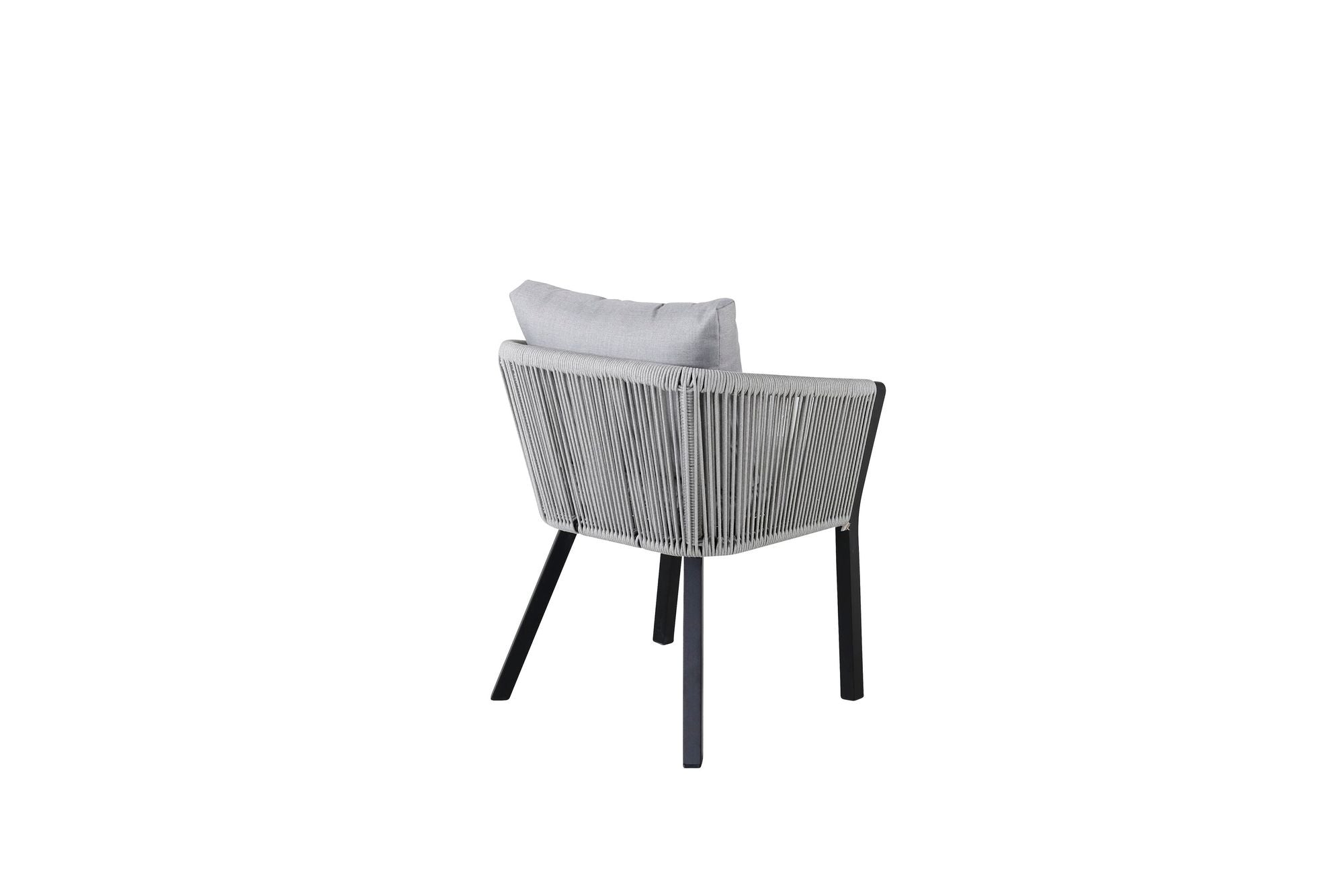 Venture Home Virya Spisebordsstol 2-pack - BLACK Alu / Grey cushion