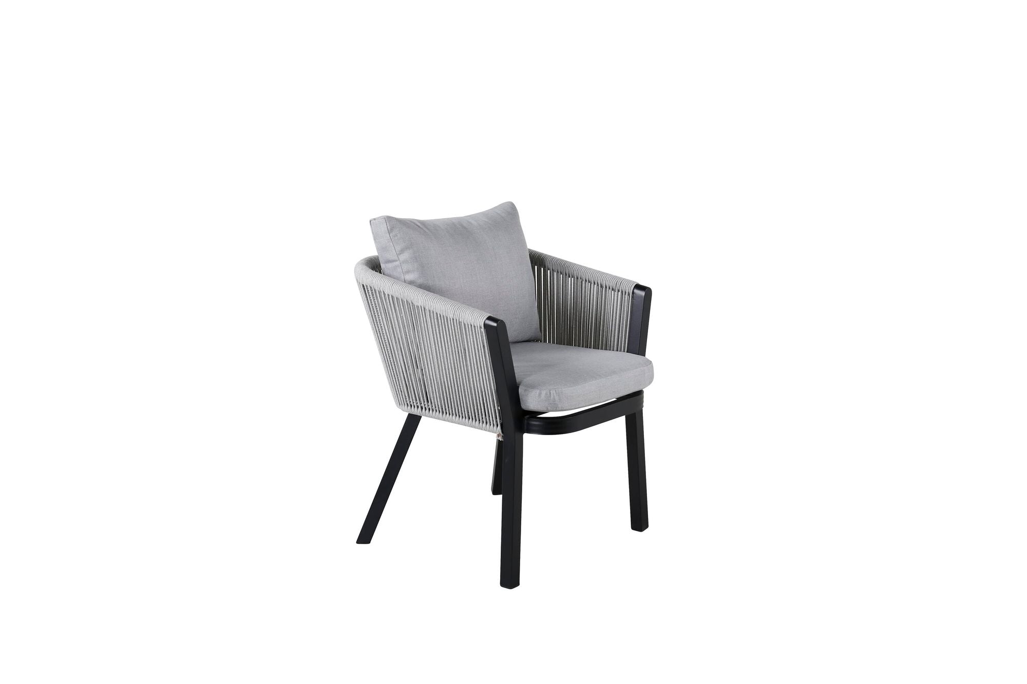 Venture Home Virya Spisebordsstol 2-pack - BLACK Alu / Grey cushion