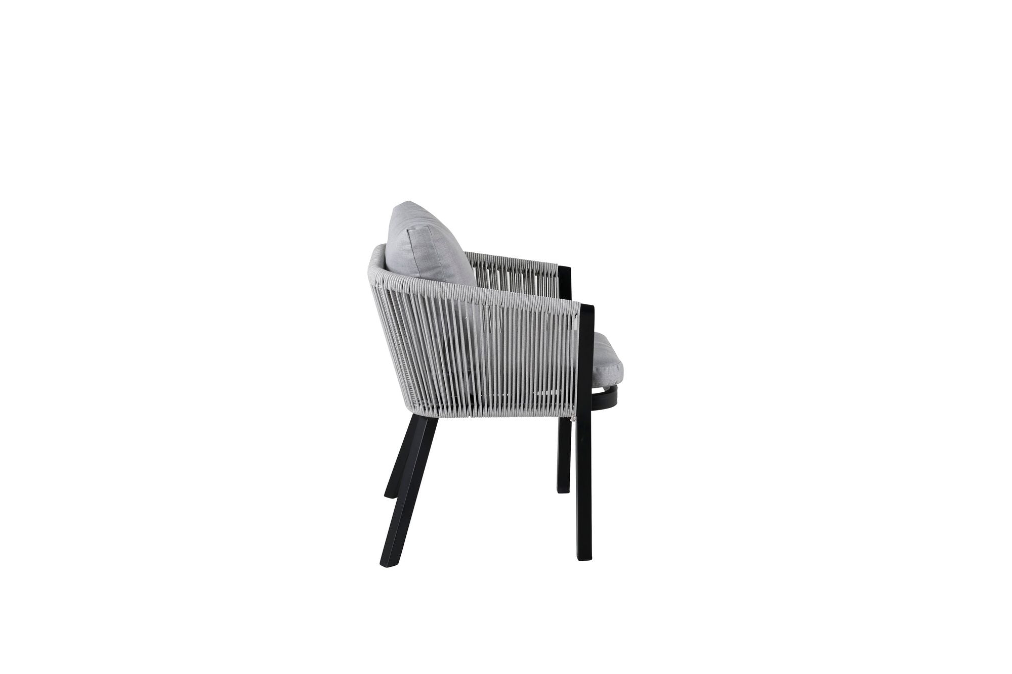 Venture Home Virya Spisebordsstol 2-pack - BLACK Alu / Grey cushion