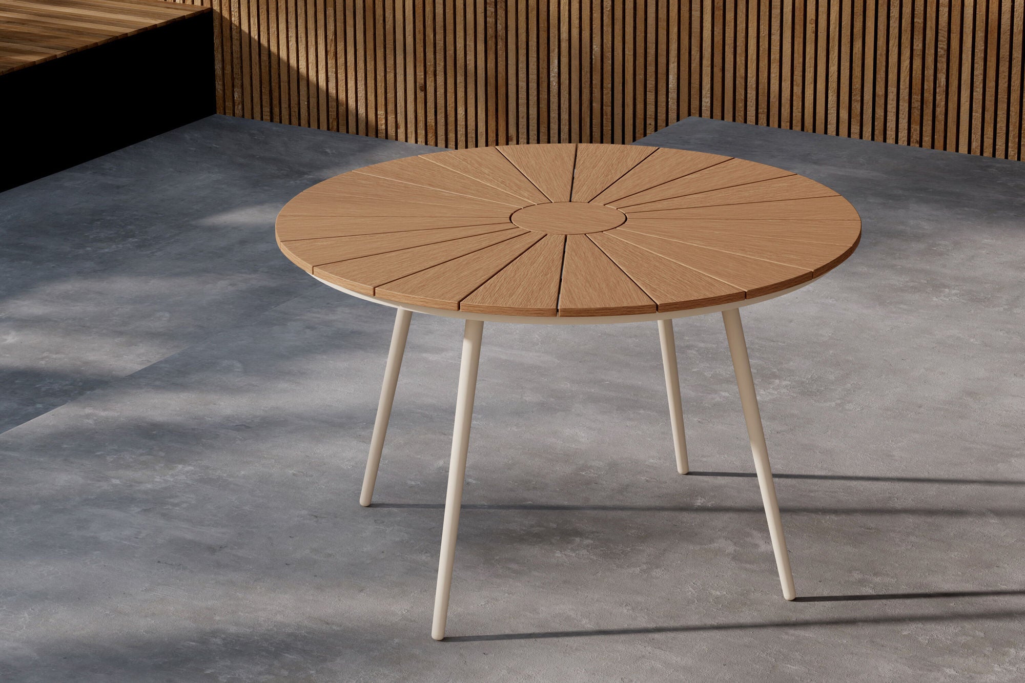 Venture Home San Vito spisebord Ø120 - Beige / Wood