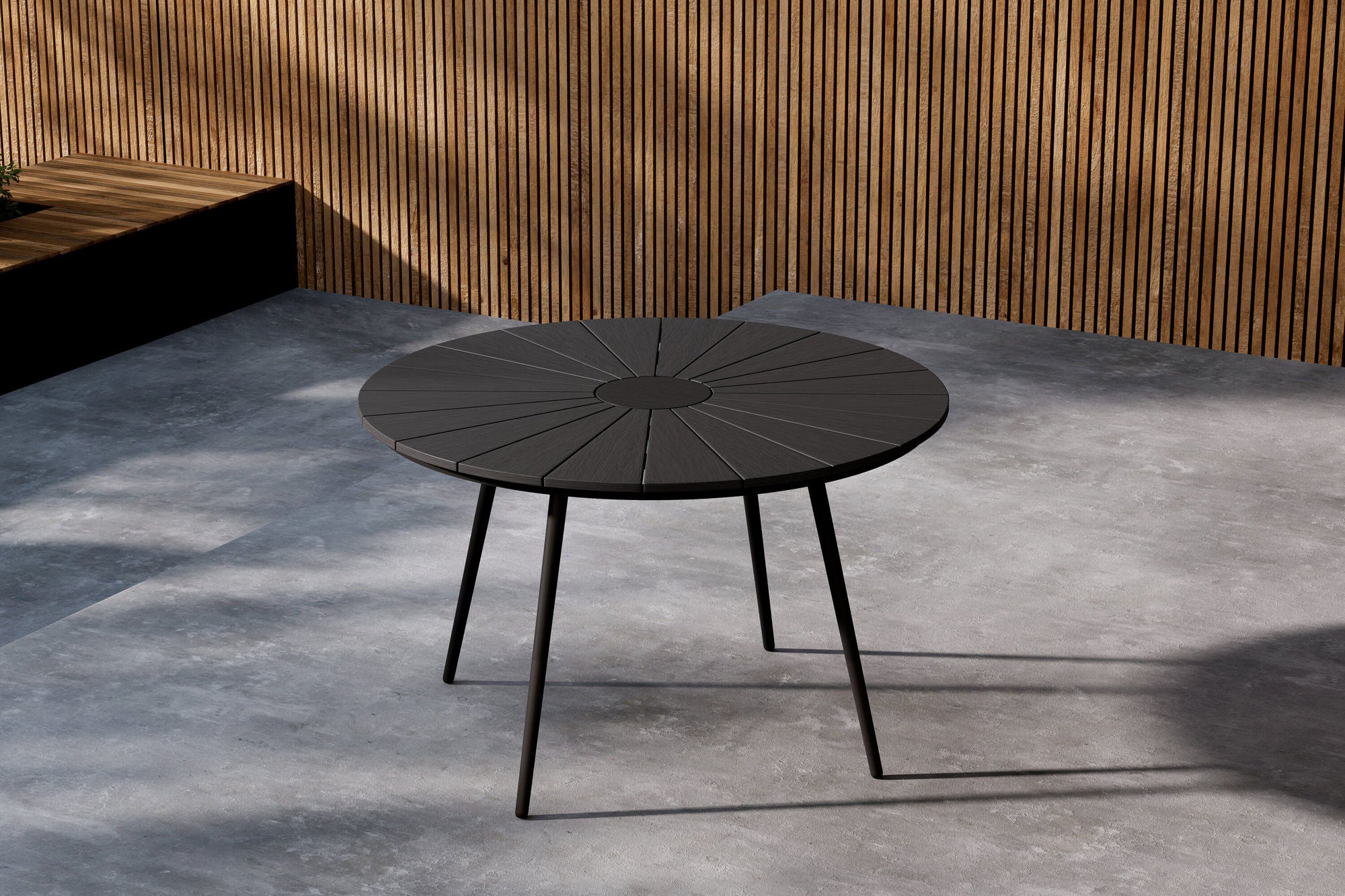 Venture Home San Vito spisebord Ø120 - Black / Black