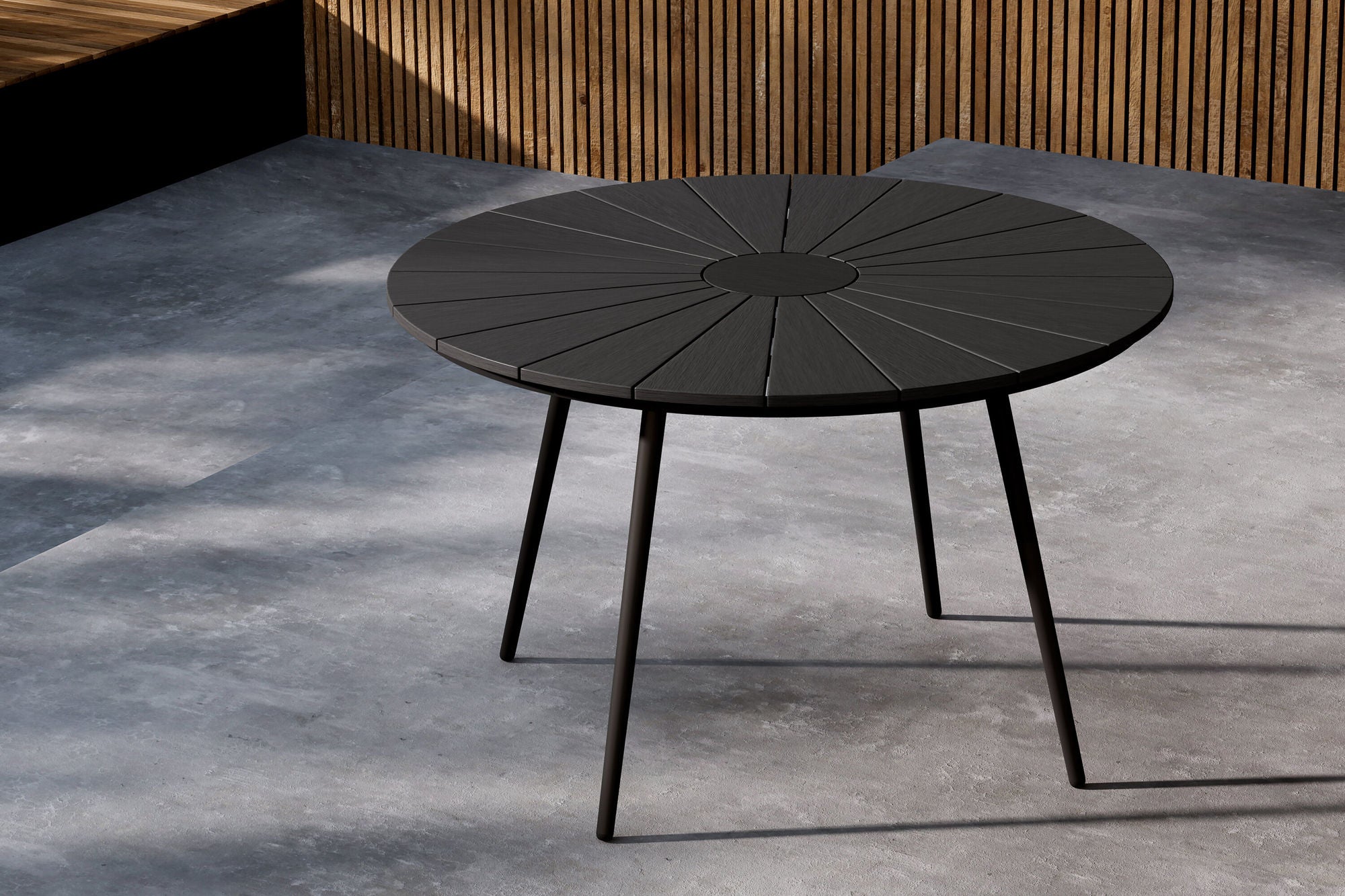 Venture Home San Vito spisebord Ø120 - Black / Black