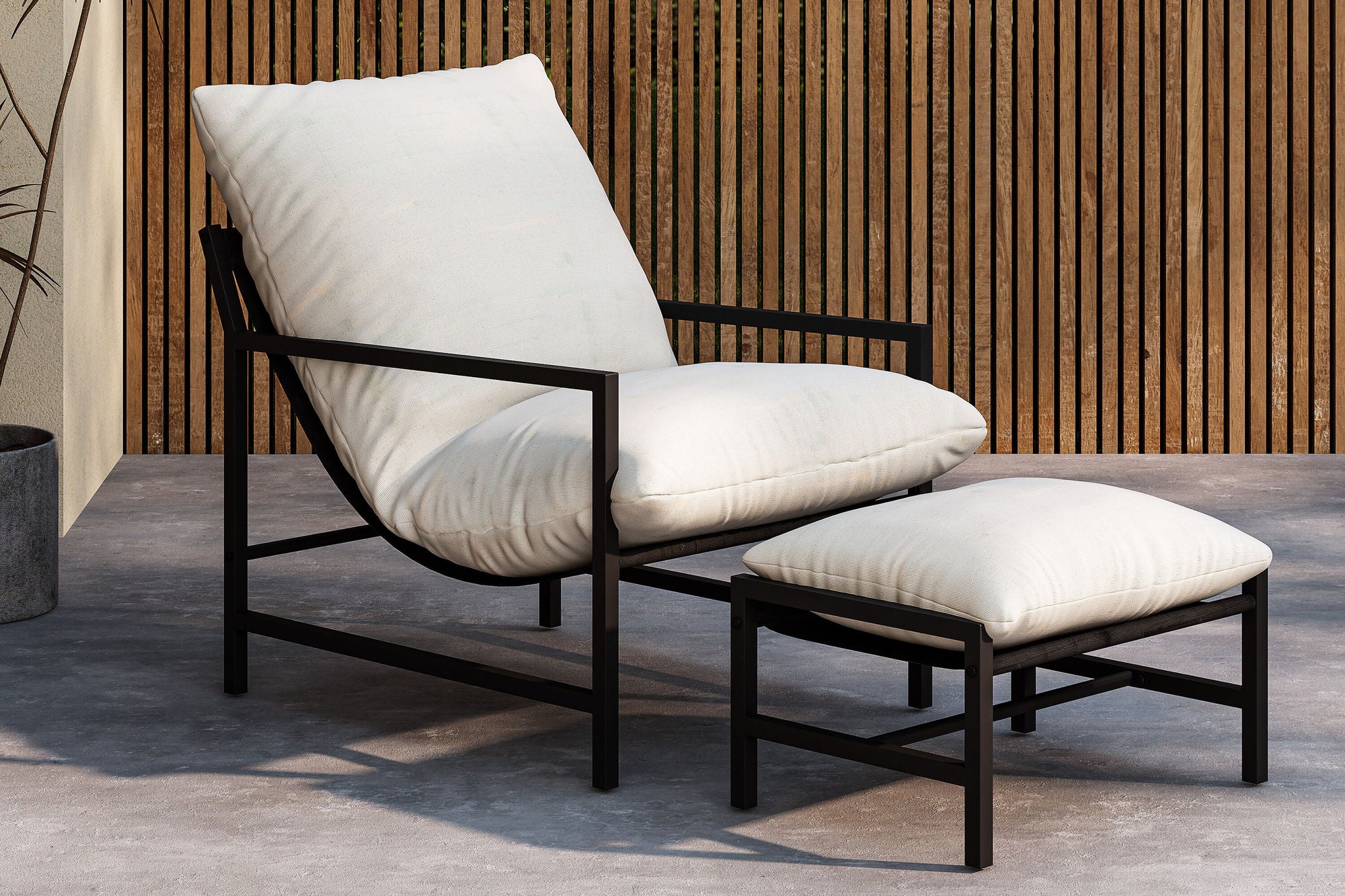 Venture Home Corso Lounge stol - Black / Beige