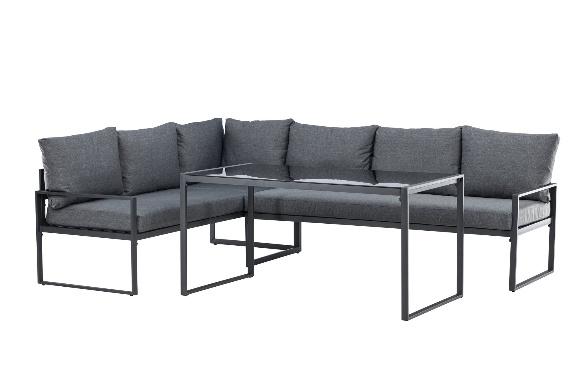 Venture Home Zingaro hjørne Sofa Set - Black / Grey
