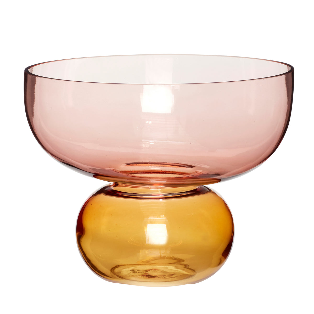 Udstillingsvase rosa/ravfarvet