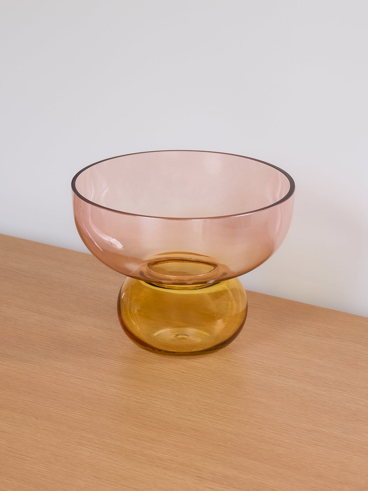 Udstillingsvase rosa/ravfarvet