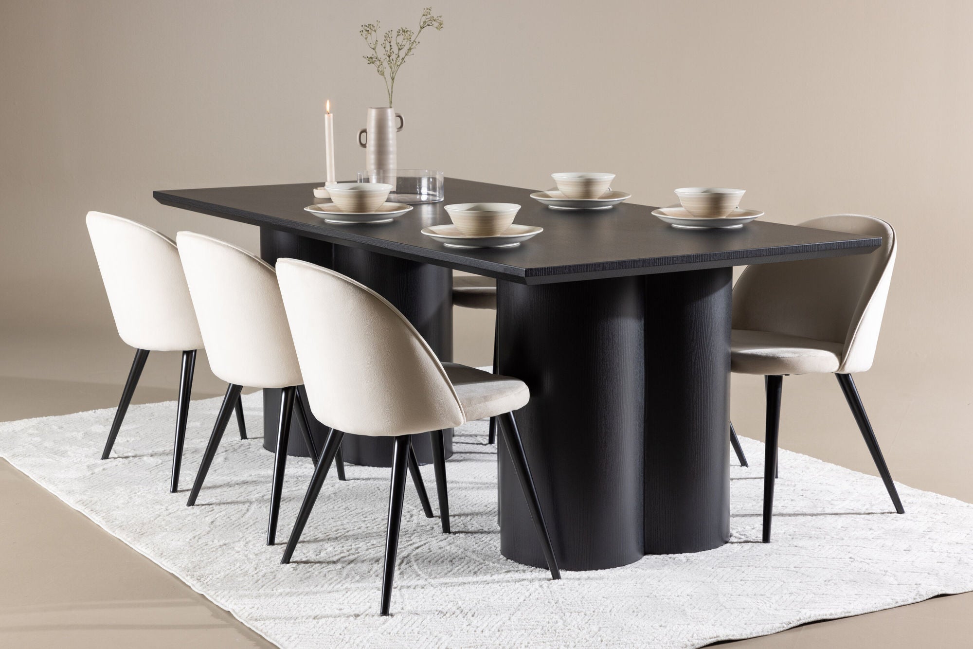 Venture Home Olivia spisebord with Velvet Spisebordsstol