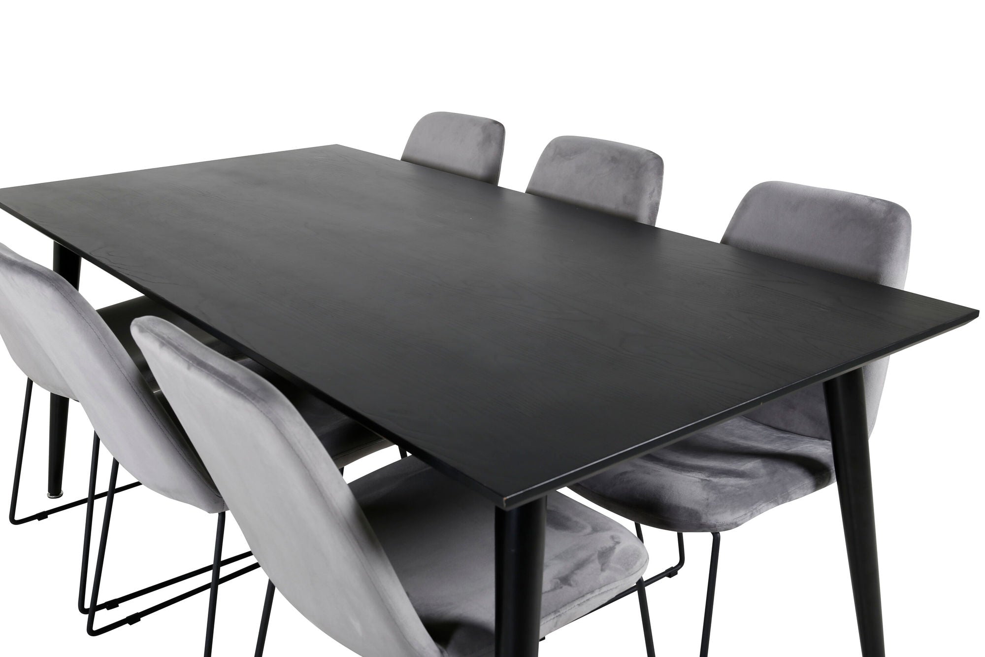 Venture Home Dipp spisebord - 180*90cm - Black Veneer / all black legs +Muce Dining Cha