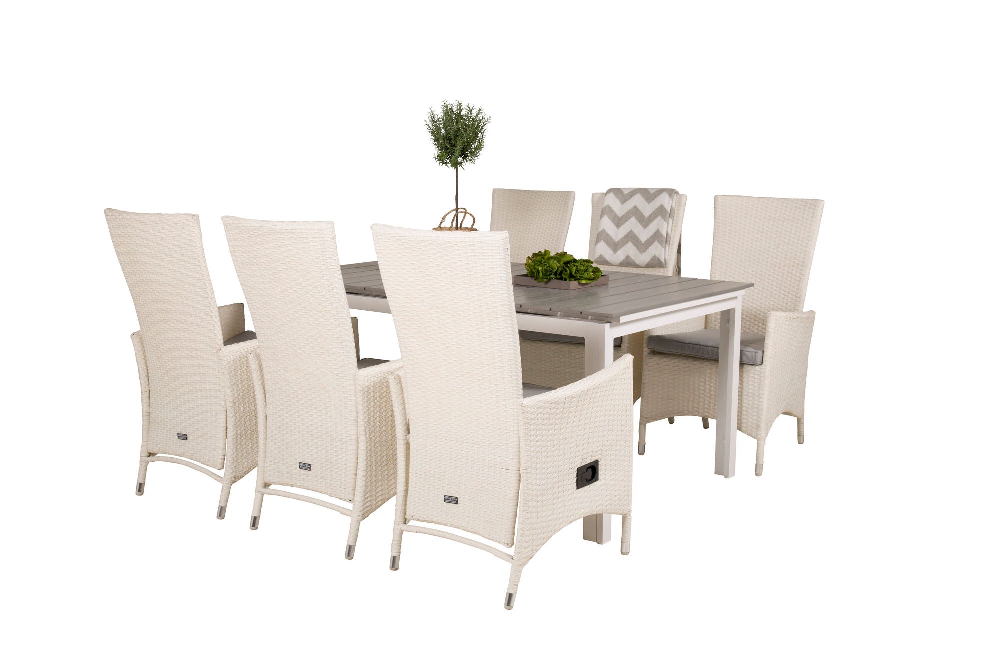 Venture Home Levels bord 160/240 - White/Grey - Padova stol (Recliner) - White/Grey 6