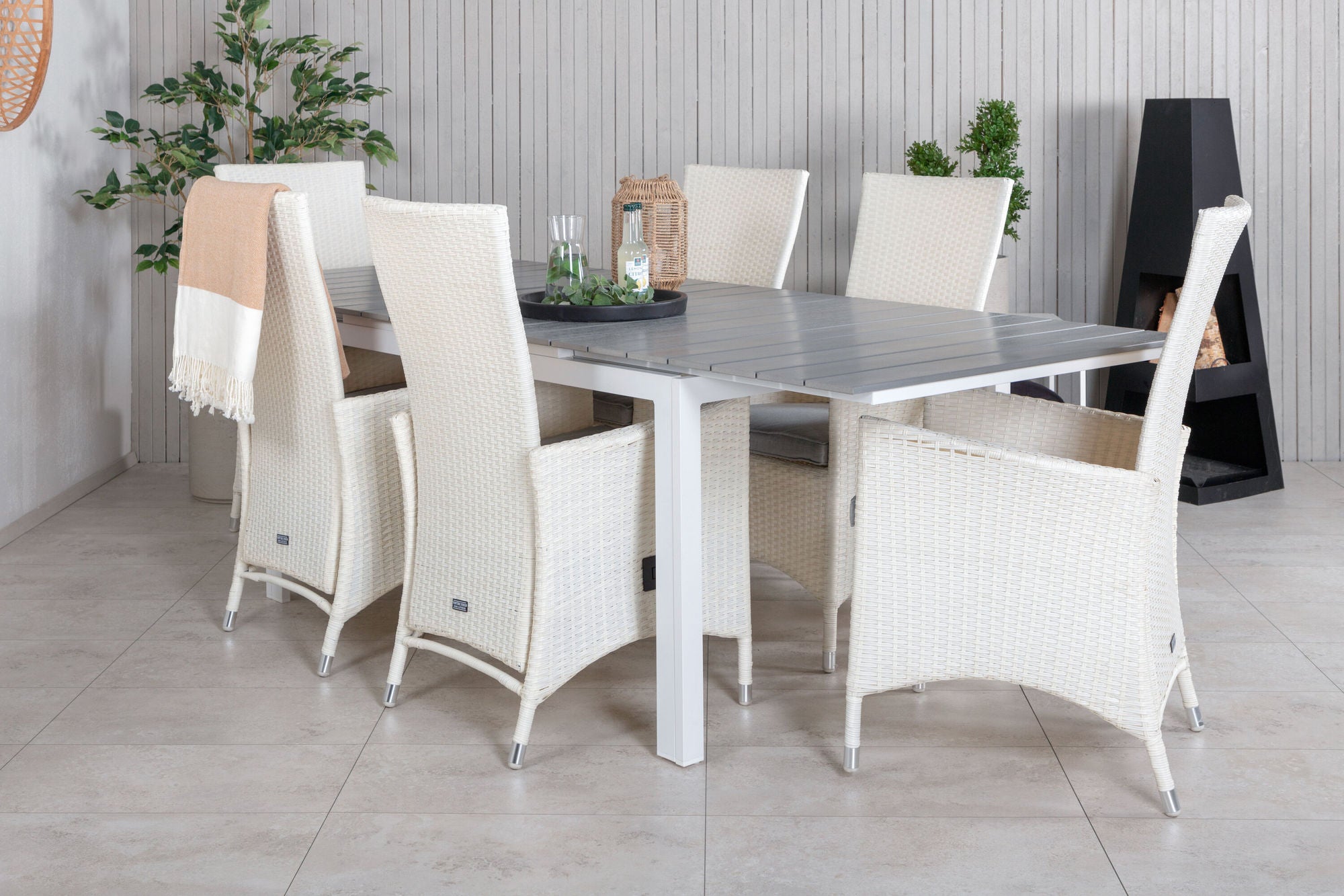 Venture Home Levels bord 160/240 - White/Grey - Padova stol (Recliner) - White/Grey 6