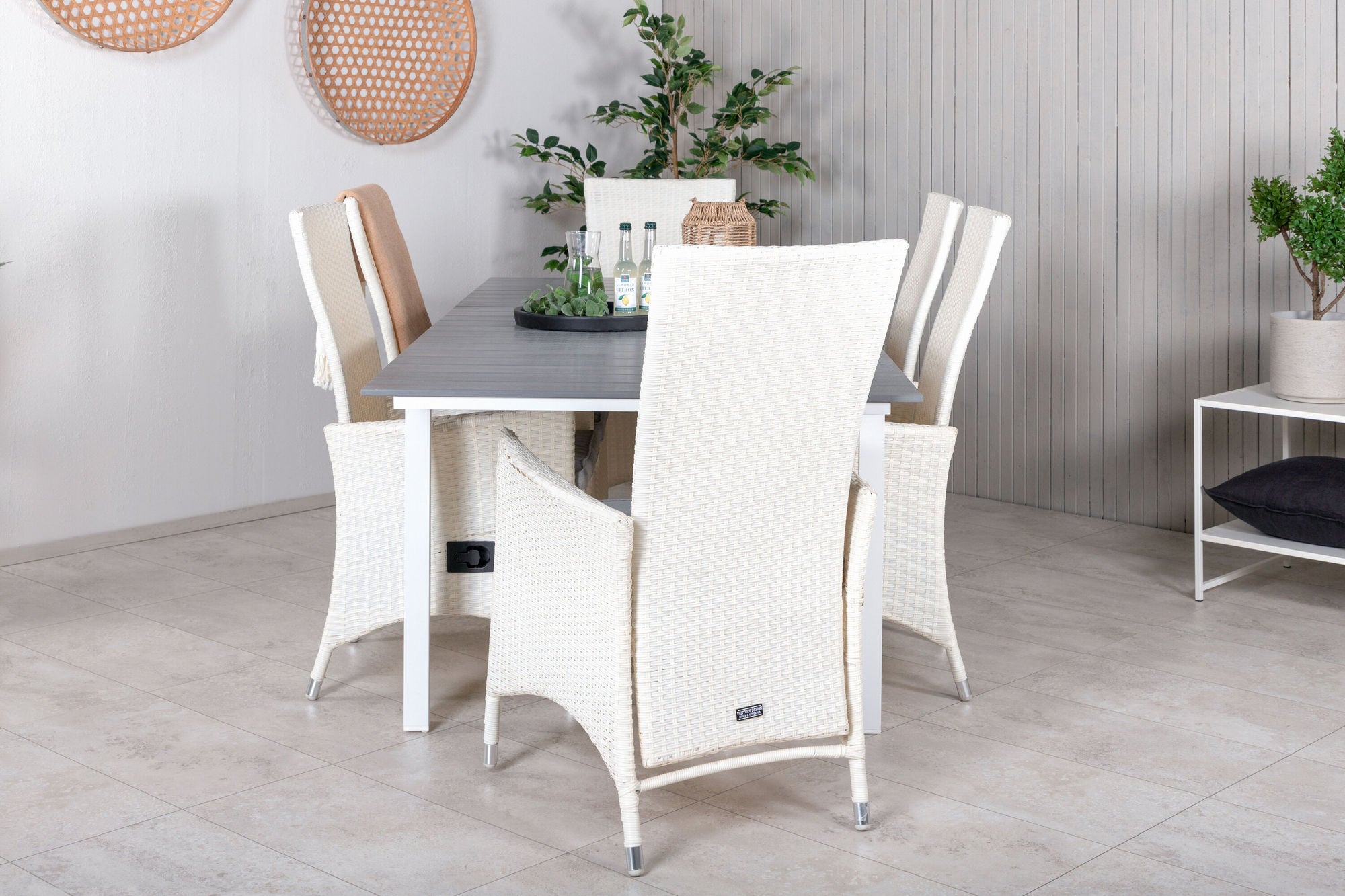 Venture Home Levels bord 160/240 - White/Grey - Padova stol (Recliner) - White/Grey 6