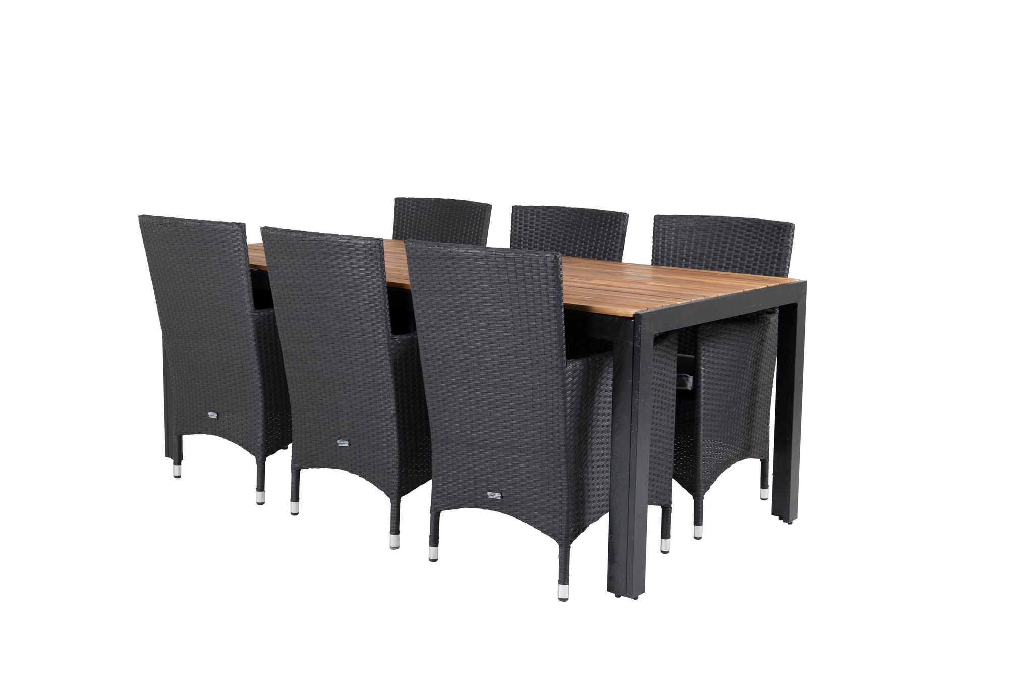 Venture Home Bois spisebord 200*100cm - Black Legs / Acacia +Malin Arm stol with cushion