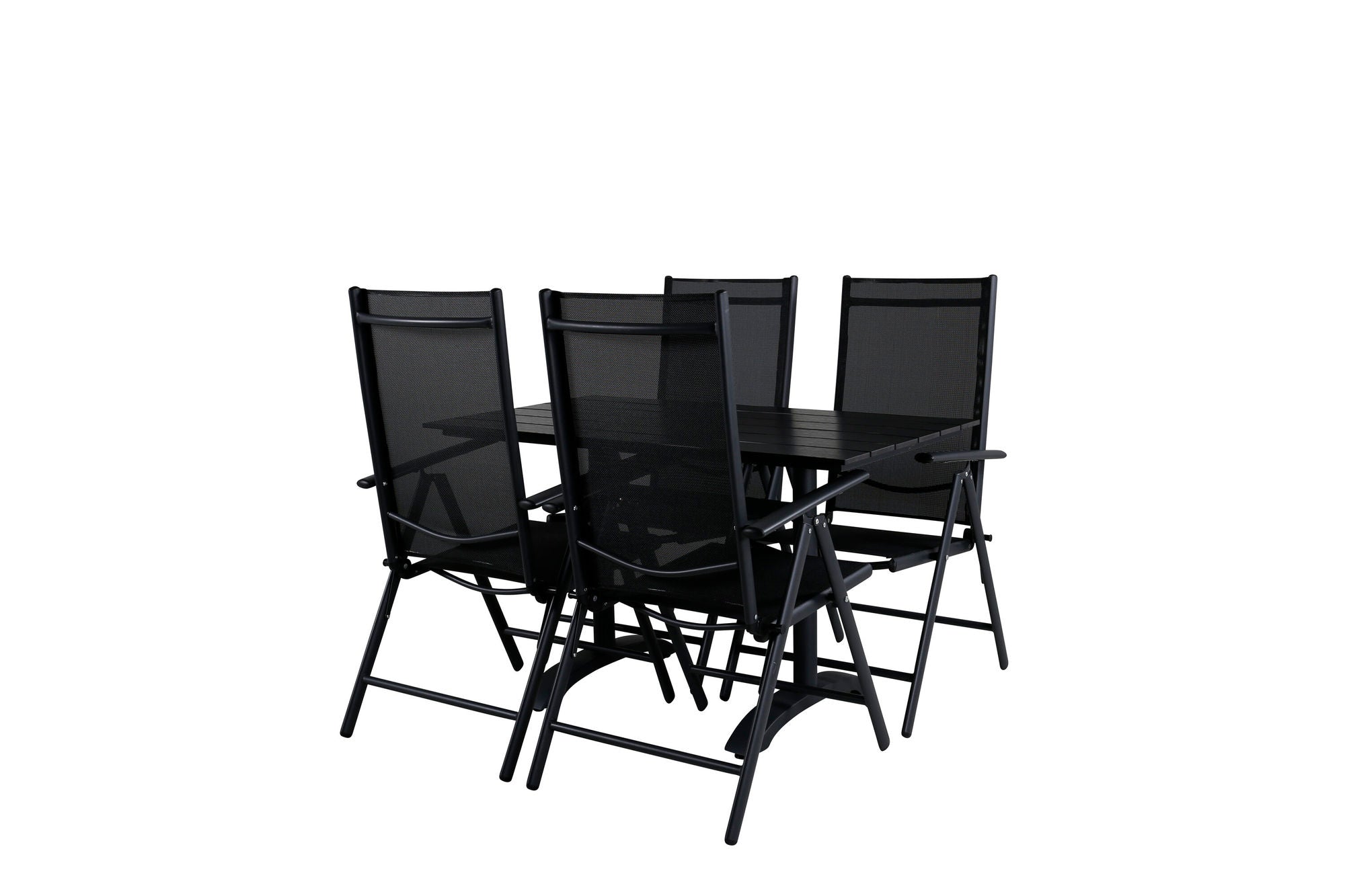 Venture Home Denver Café bord 120*70 - Black Alu / Black Aintwood+Break 5:pos stol - Black alu / Black Textilene_4