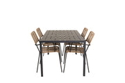 Venture Home Break spisebord - 150*90 Black Alu / Black Aintwood +Lindos - Armchair - Black Alu / Latte Rope_4