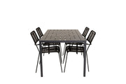 Venture Home Break spisebord - 150*90 Black Alu / Black Aintwood +Lindos Armchair - Black Alu / Black Rope_4