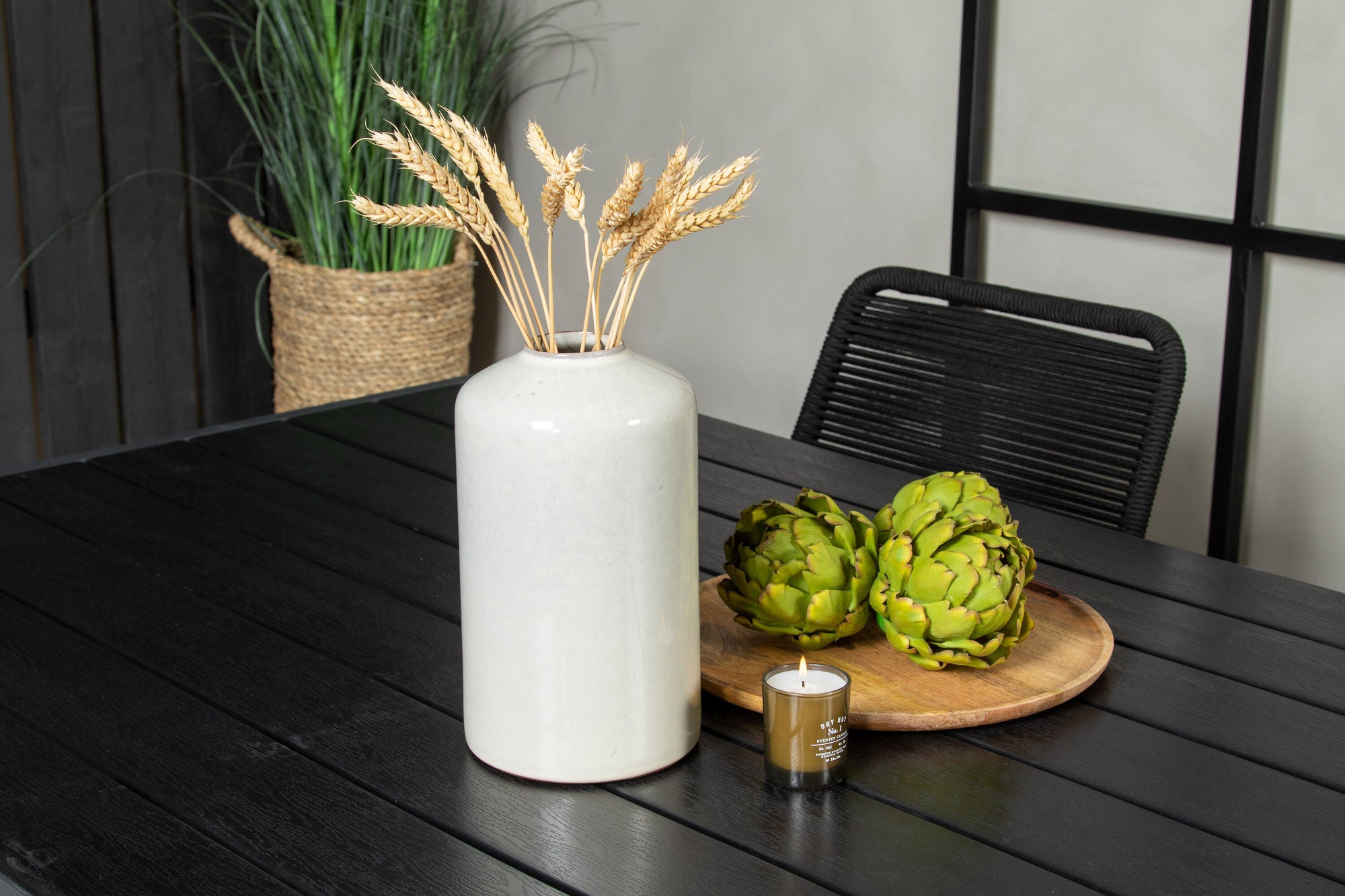Venture Home Break spisebord - 150*90 Black Alu / Black Aintwood +Lindos Armchair - Black Alu / Black Rope_4