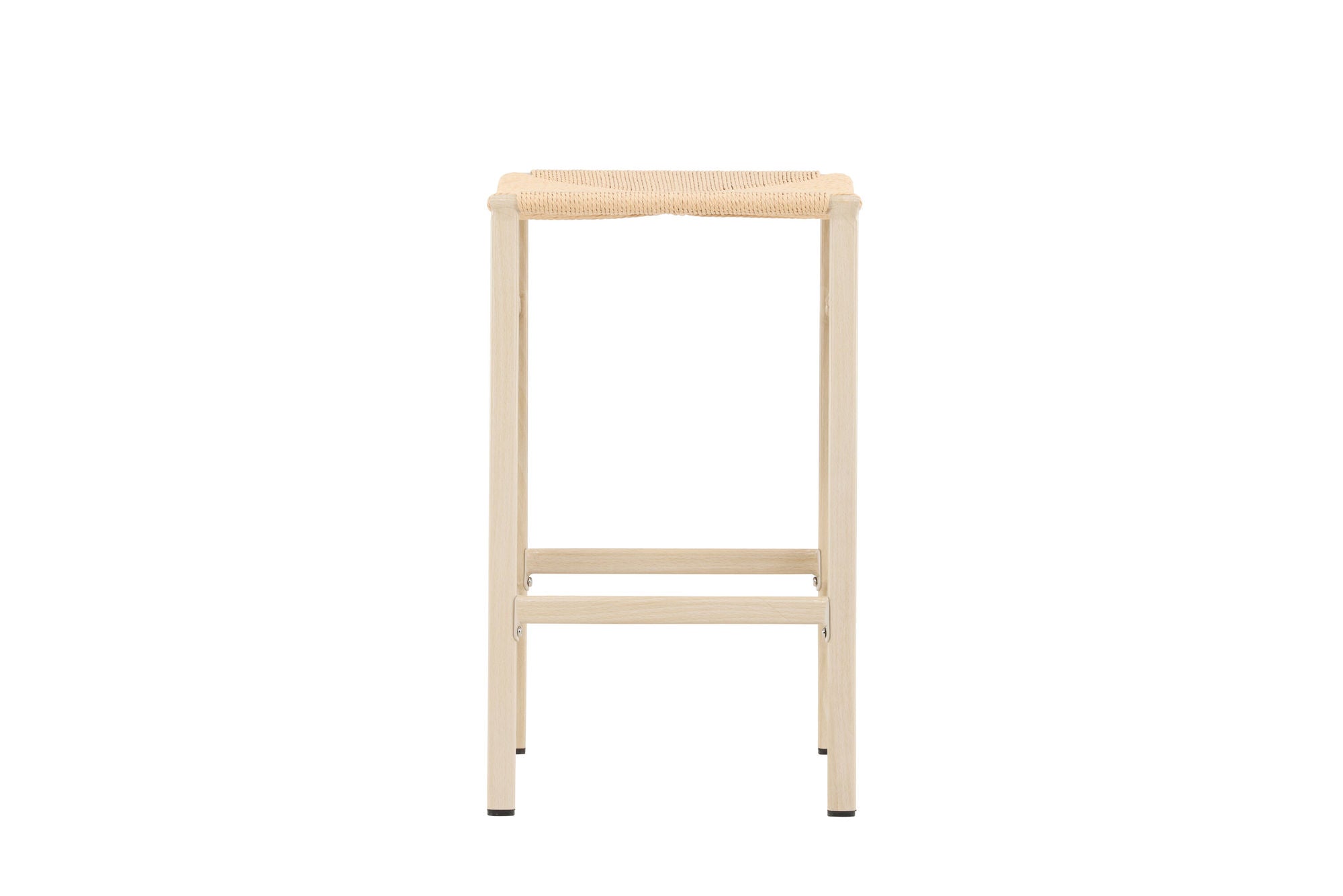 Venture Home Polly Bar stol 2-pack - Whitewash / Beige Nature rope