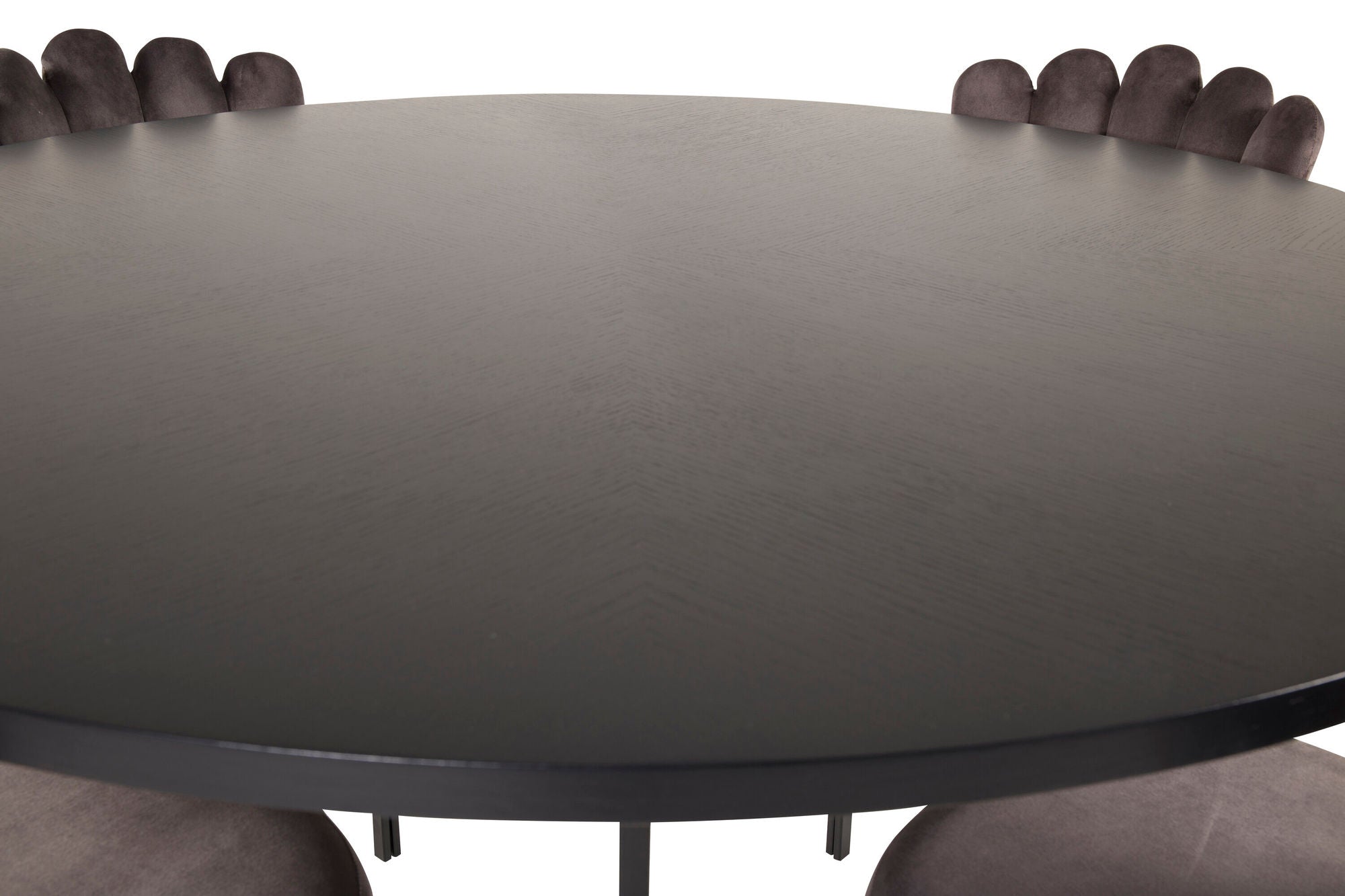 Venture Home Copenhagen - spisebord round - Black / Black - Limhamn stol - Grey 4