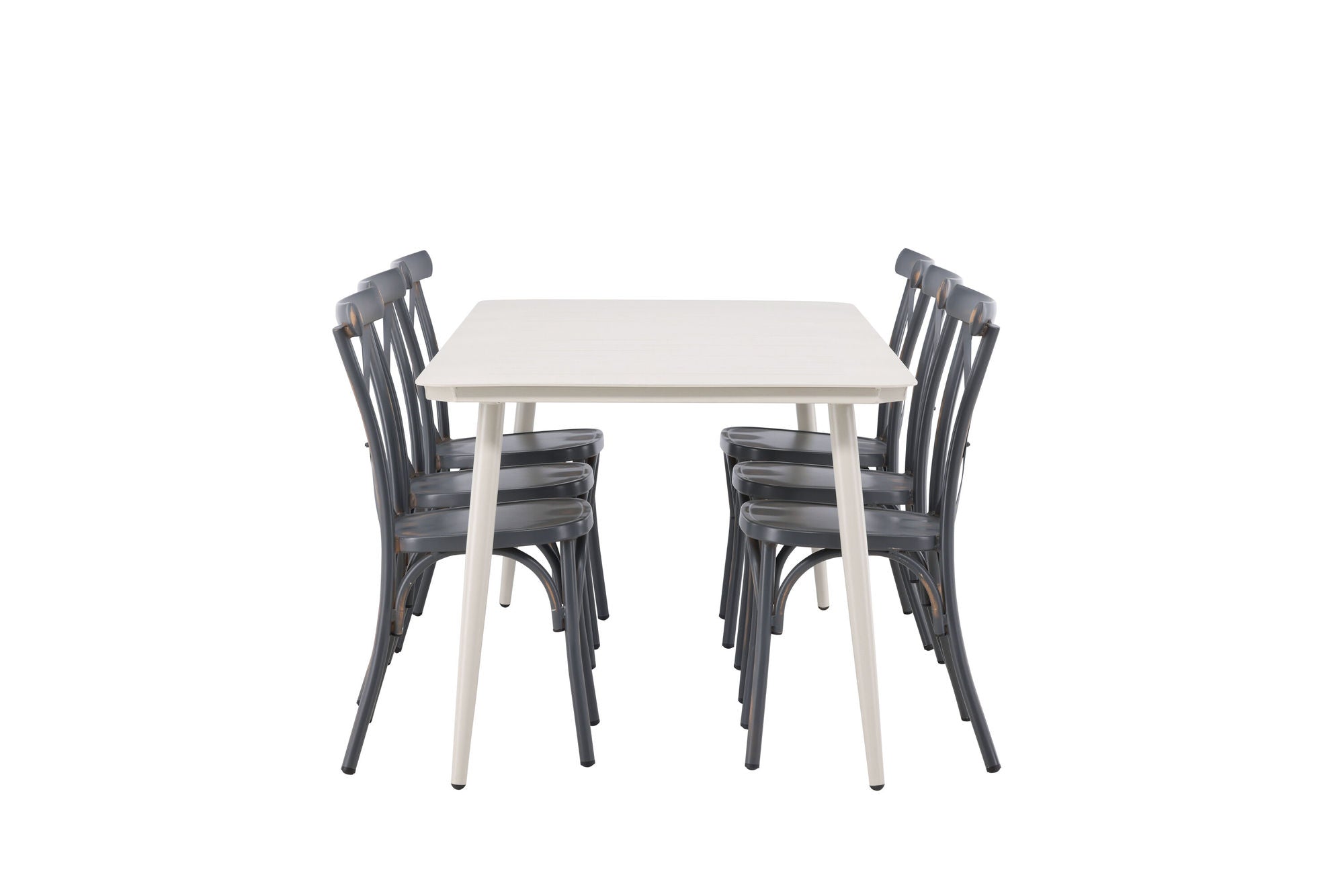 Venture Home Lina spisebord - Beige - 200*90 +Tablas Diningchair Aluminium - Black / _6