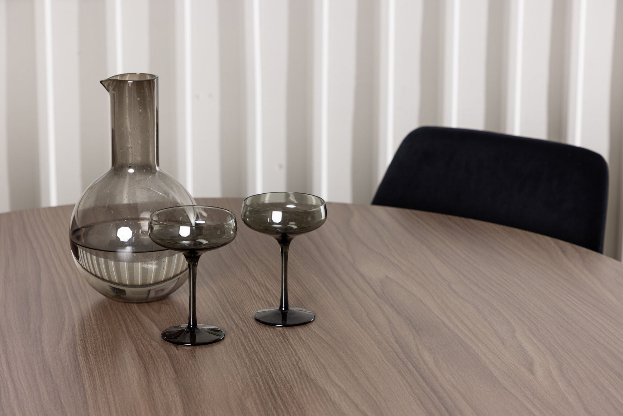 Venture Home Durango spisebord - Black / Walnut MDF +Night Spisebordsstol - Black / Black Velvet _4