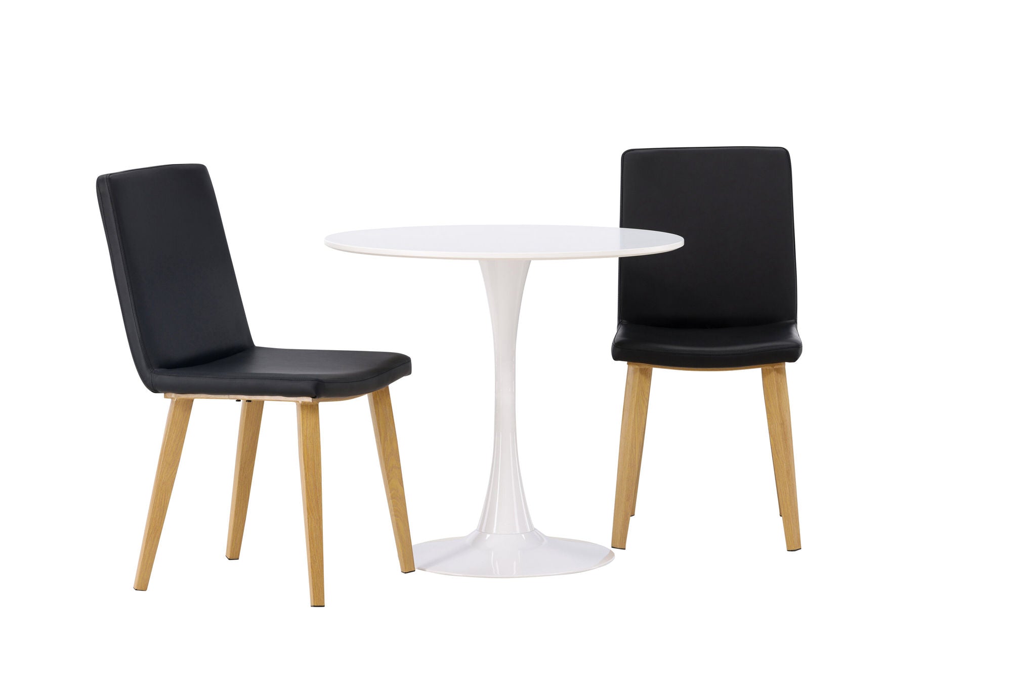 Venture Home Hamden spisebord - White MDF +Today Spisebordsstol - Nature / Black PU _2