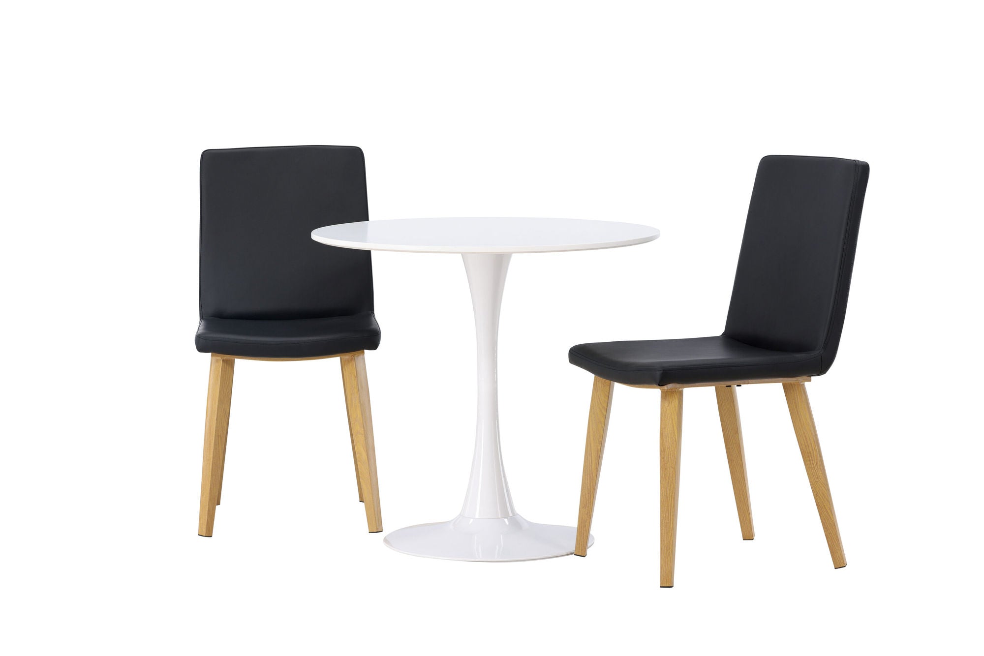 Venture Home Hamden spisebord - White MDF +Today Spisebordsstol - Nature / Black PU _2