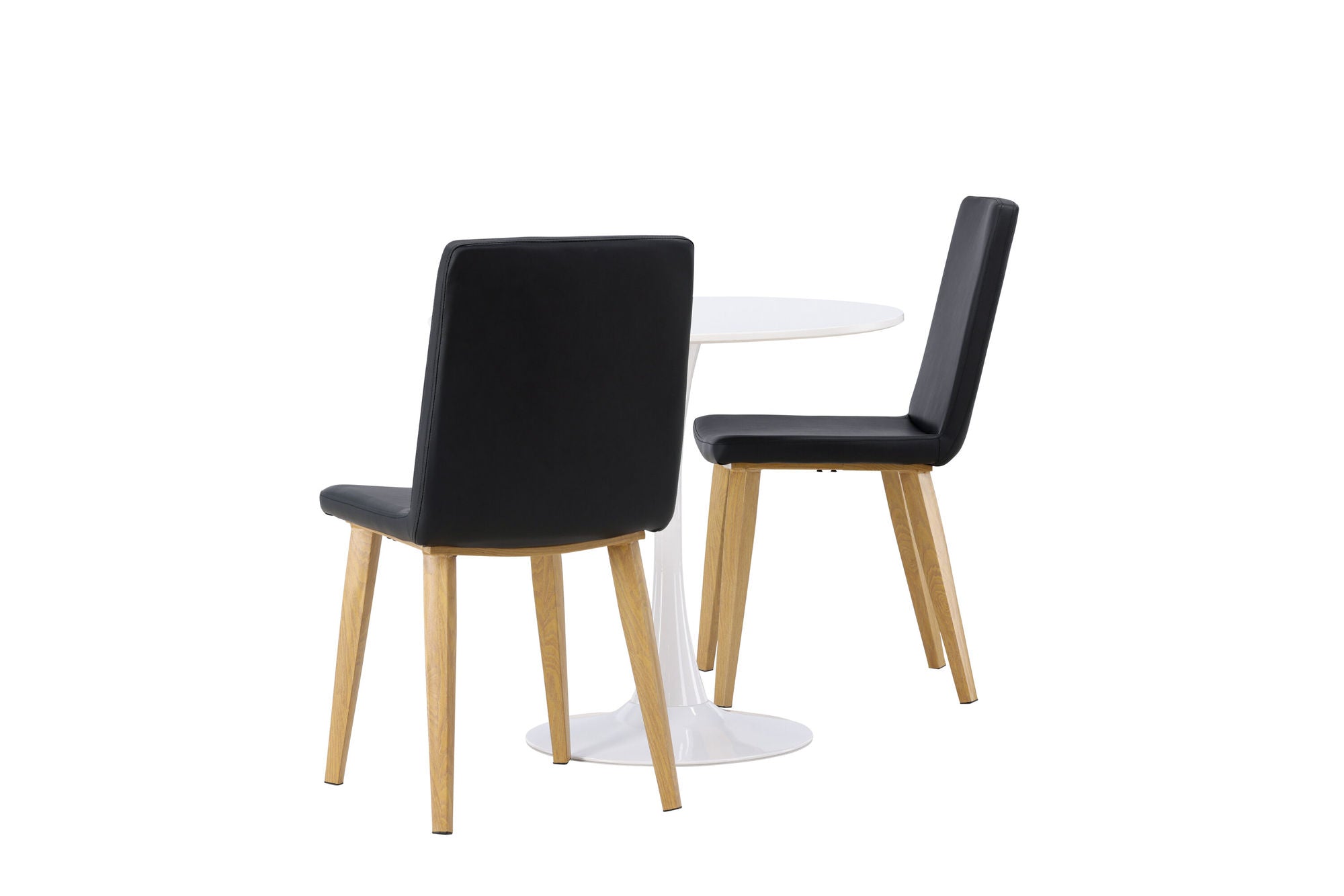 Venture Home Hamden spisebord - White MDF +Today Spisebordsstol - Nature / Black PU _2