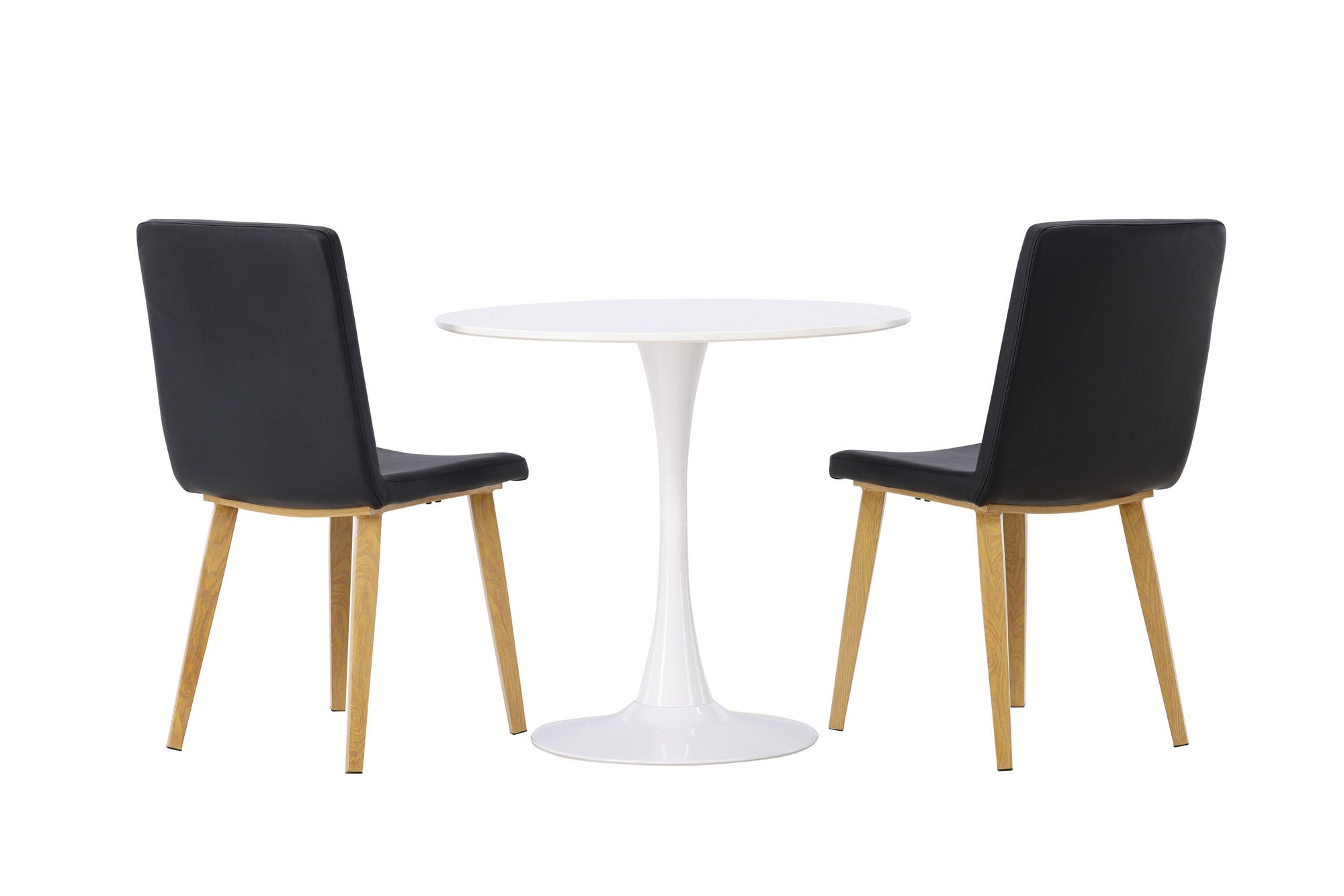 Venture Home Hamden spisebord - White MDF +Today Spisebordsstol - Nature / Black PU _2