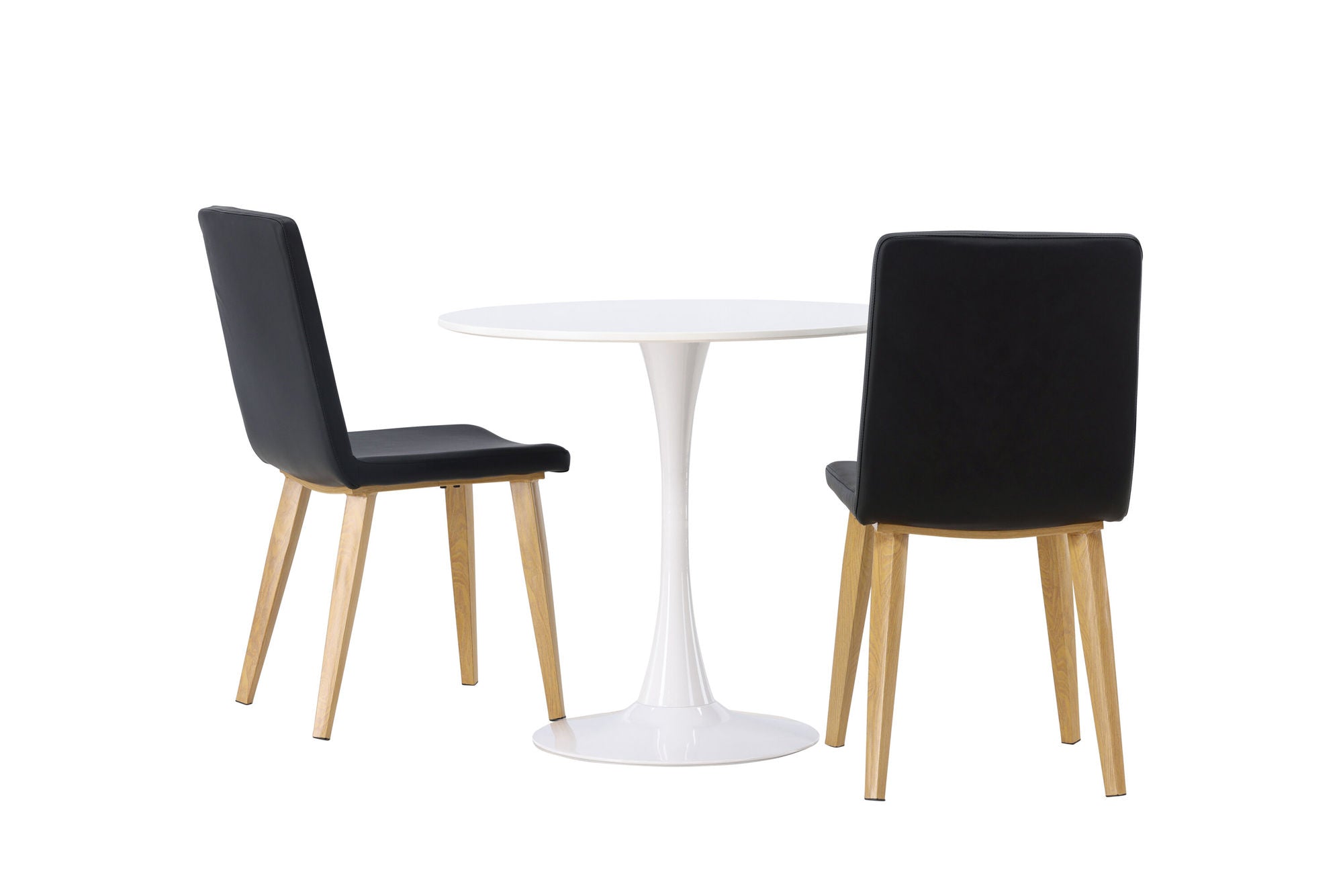 Venture Home Hamden spisebord - White MDF +Today Spisebordsstol - Nature / Black PU _2